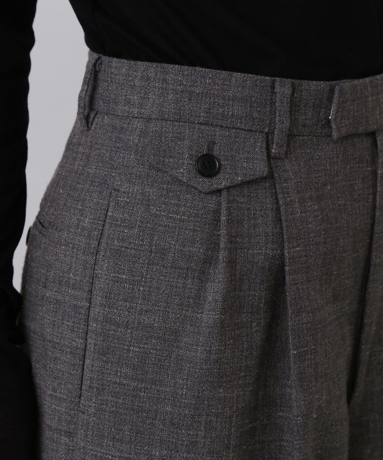 YLEVE / WOOL LINEN TROUSERS