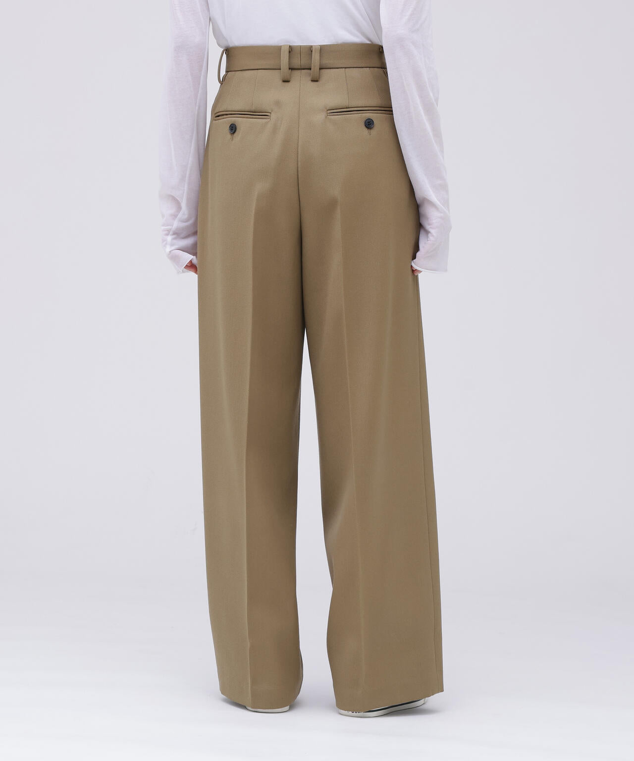 YLEVE / WOOL TWILL TROUSERS