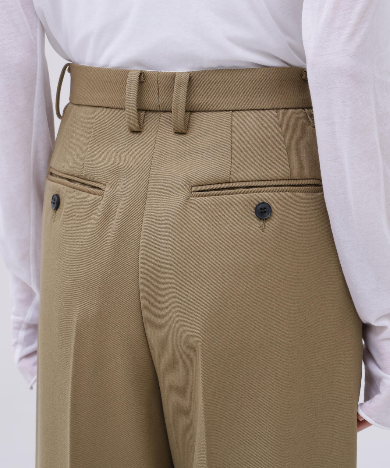 YLEVE / WOOL TWILL TROUSERS