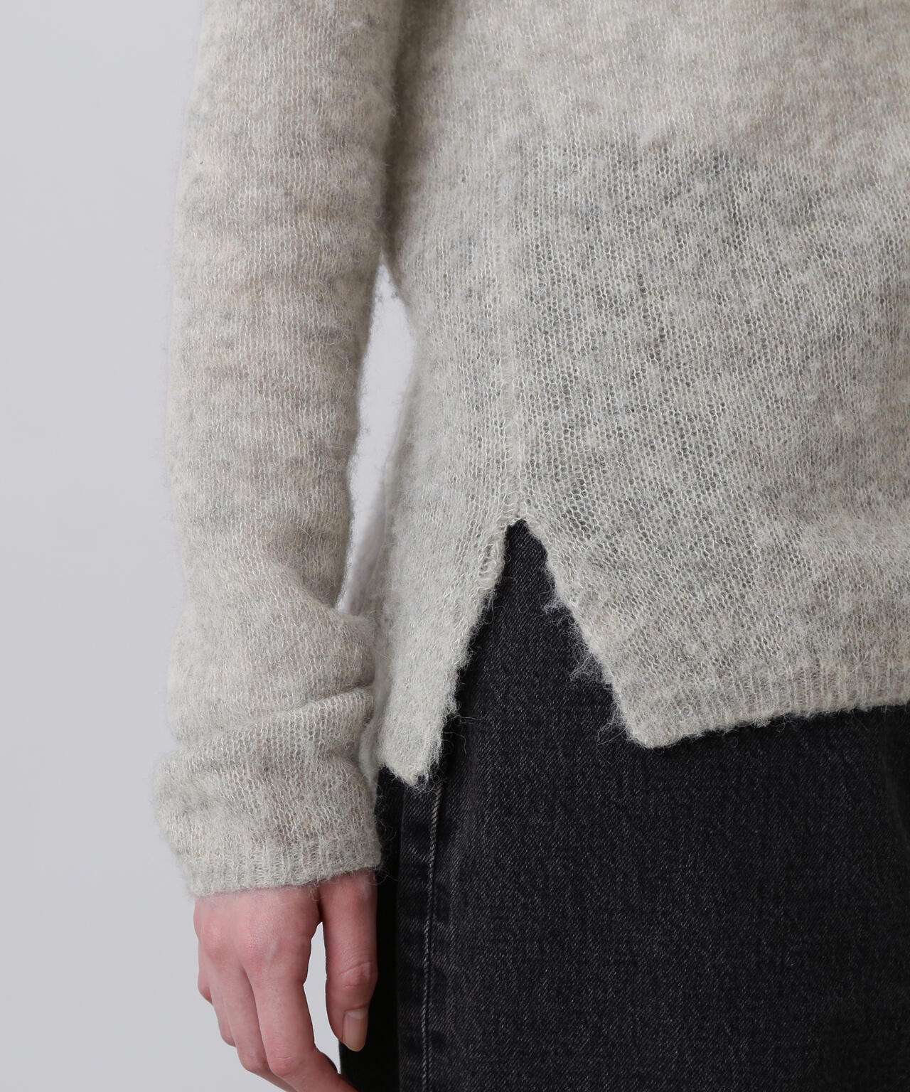 YLEVE / FAIRY ALPACA KNIT HENLY NECK