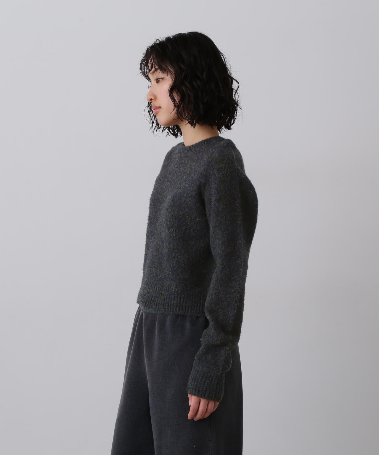 YLEVE / ITARIAN MERINO WOOL MELANGE KNIT PULL OVER