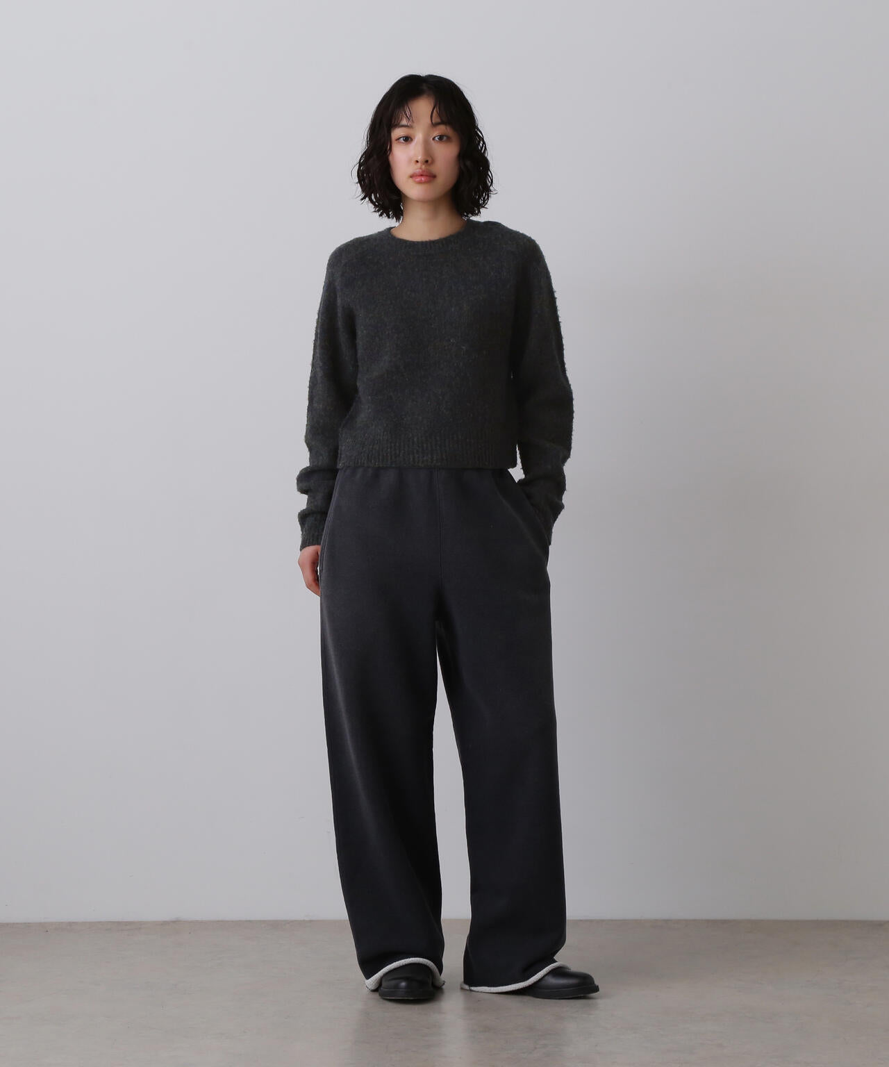 YLEVE / ITARIAN MERINO WOOL MELANGE KNIT PULL OVER
