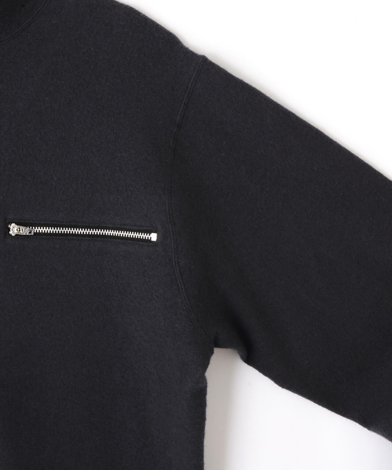 YLEVE / ULTRAFINE MERINO MILLED WOOL KNIT HALF ZIP PULL OVER