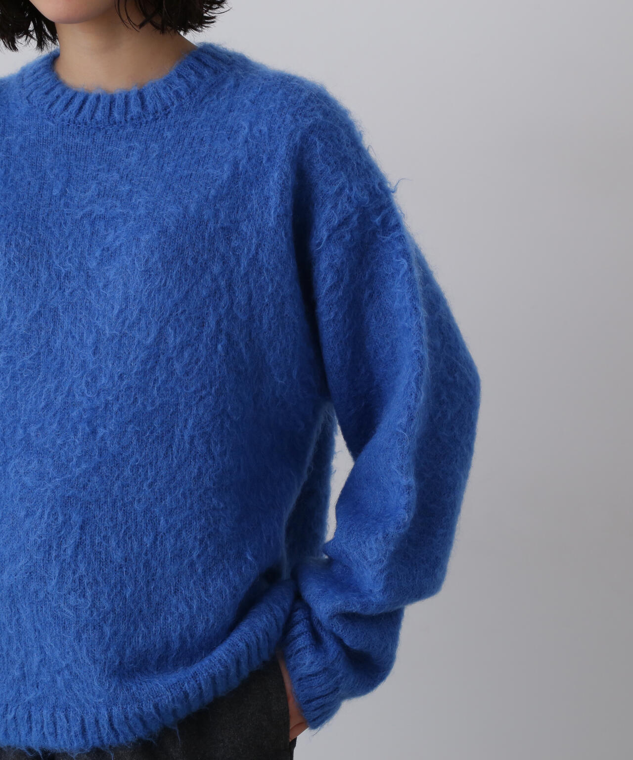 YLEVE / MOHAIR NAPPING KNIT PULL OVER