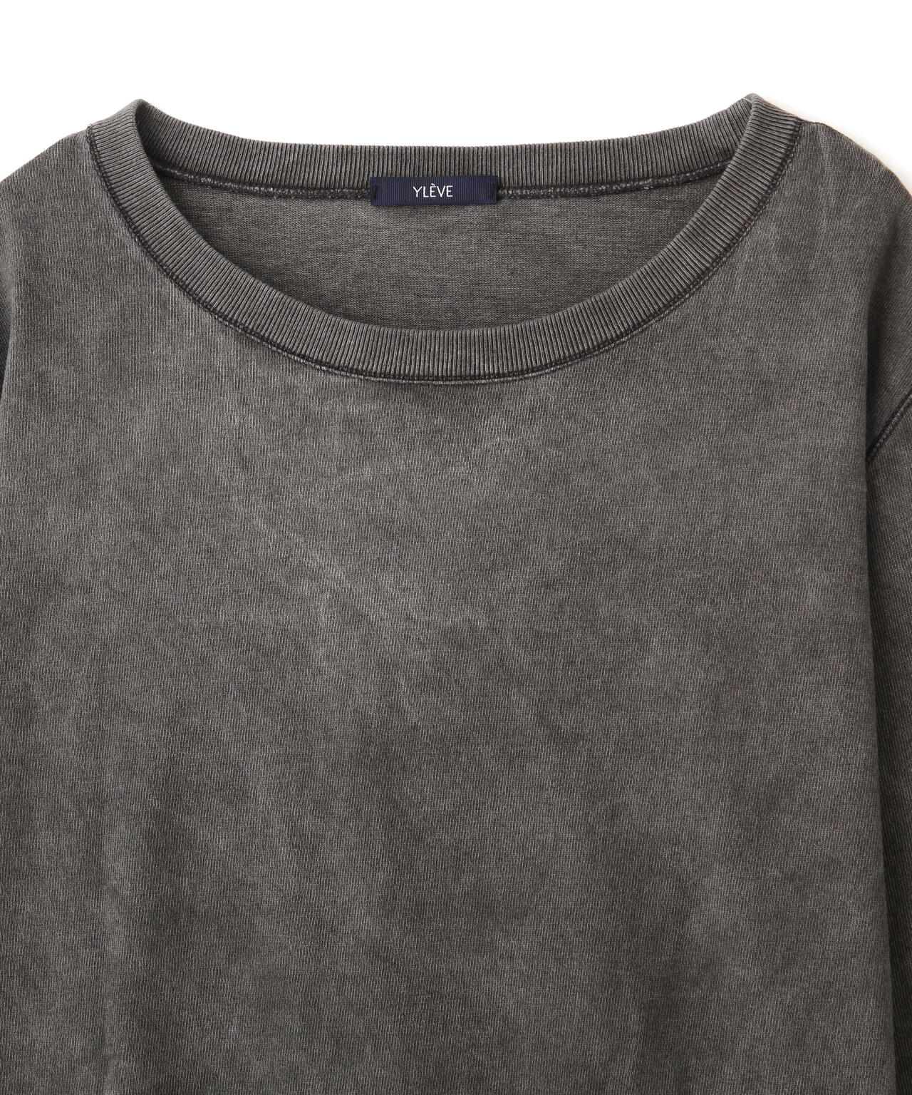 YLEVE / OPEN END COTTON PIGMENT DYE LONG SLEEVE T‐SHIRT