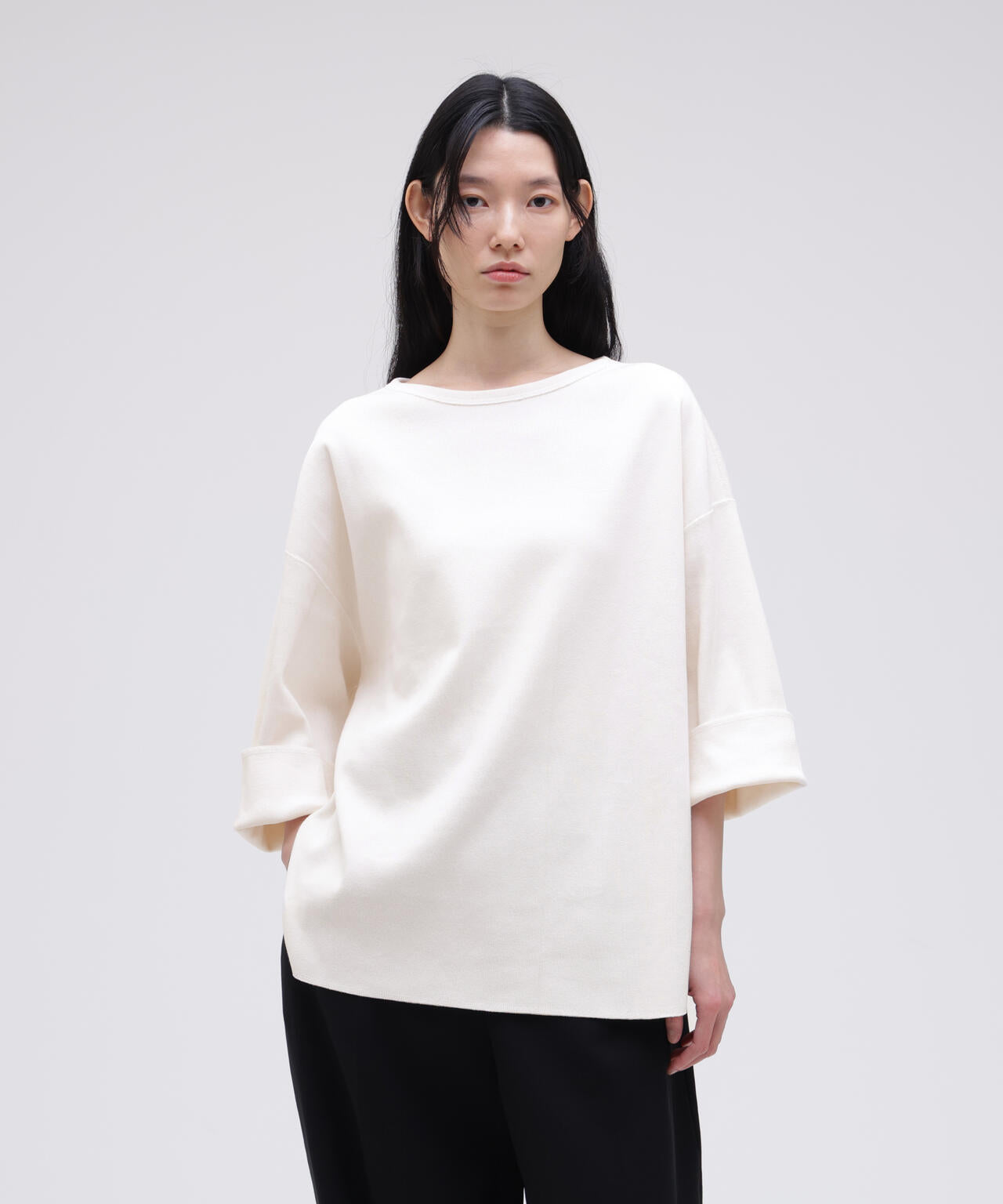 YLEVE / COTTON RIB PULLOVER BIG