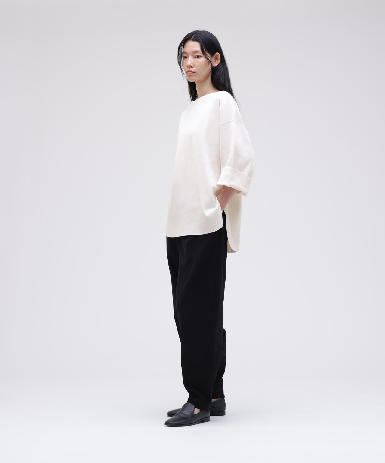 YLEVE / COTTON RIB PULLOVER BIG