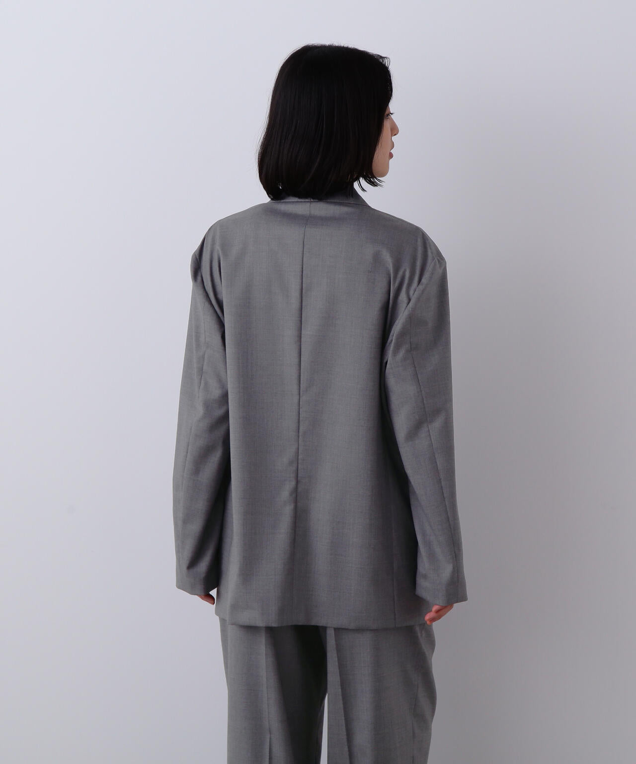 YLEVE / SUPER120'S CHAMBRAY WOOL JACKET