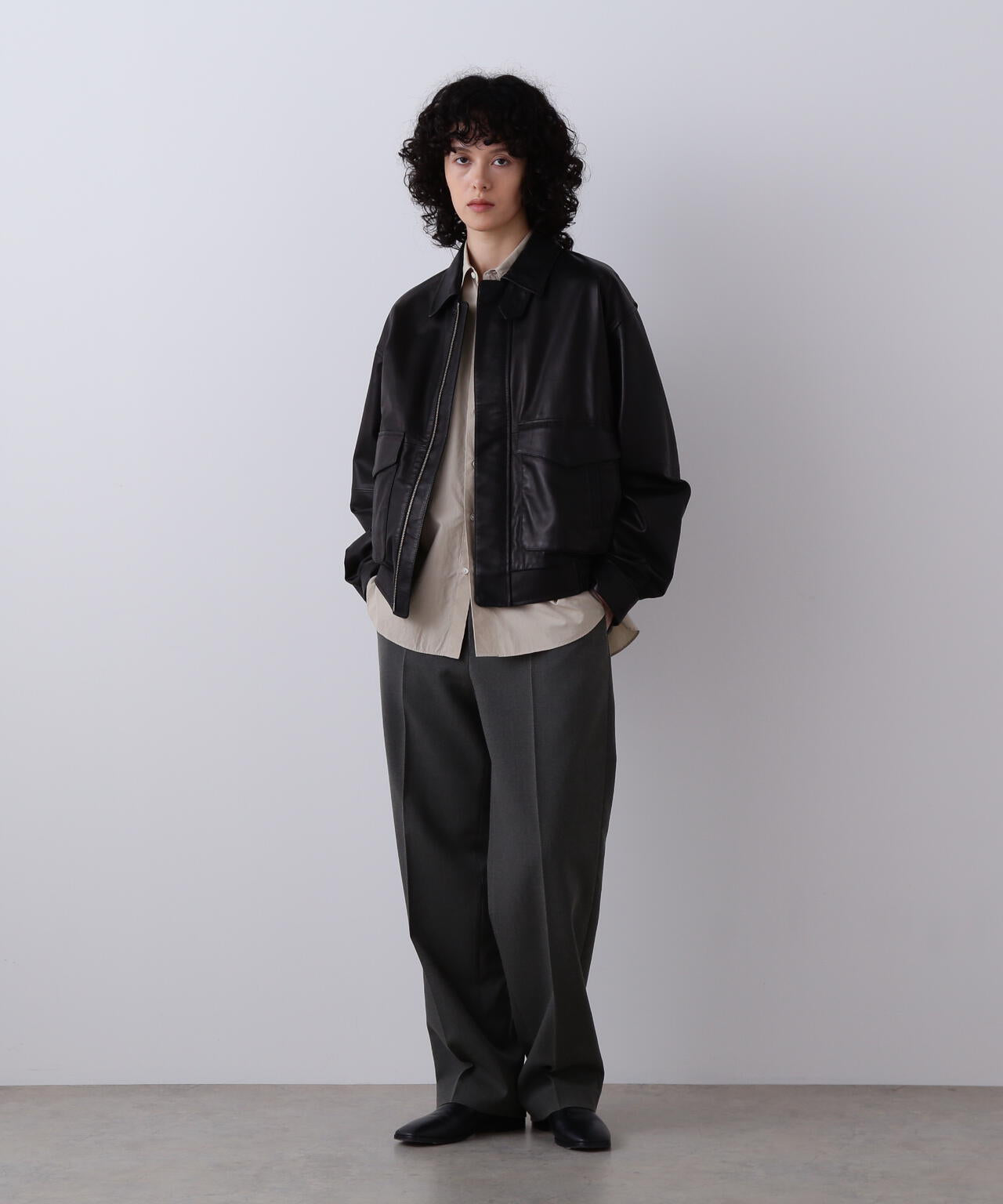 YLEVE / COTTON SILK TYPEWRITER SHIRT