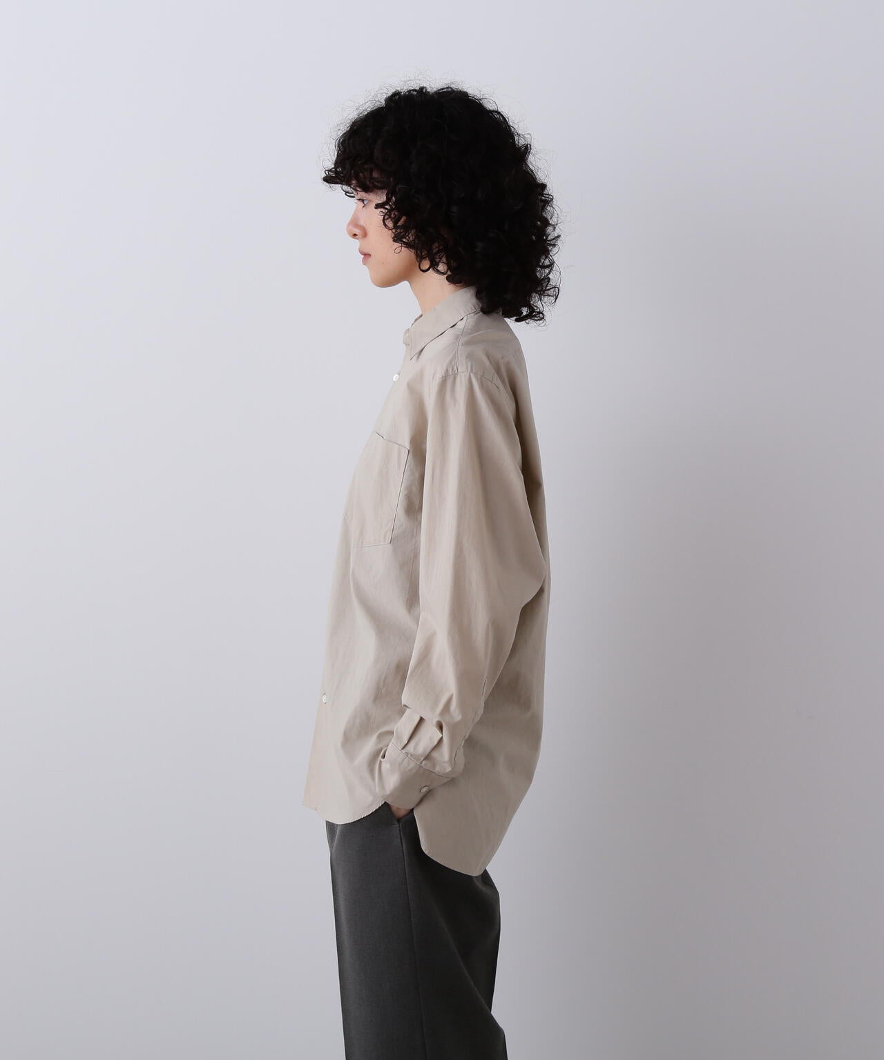 YLEVE / COTTON SILK TYPEWRITER SHIRT