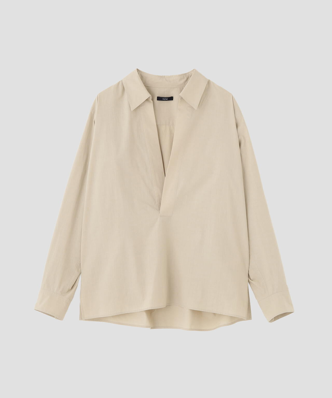 YLEVE / COTTON SILK TYPEWRITER SKIPPER SHIRT