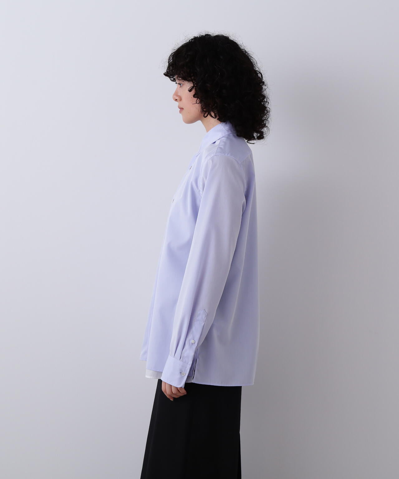 YLEVE / COTTON BROAD CLOTH LAYERED SHIRT