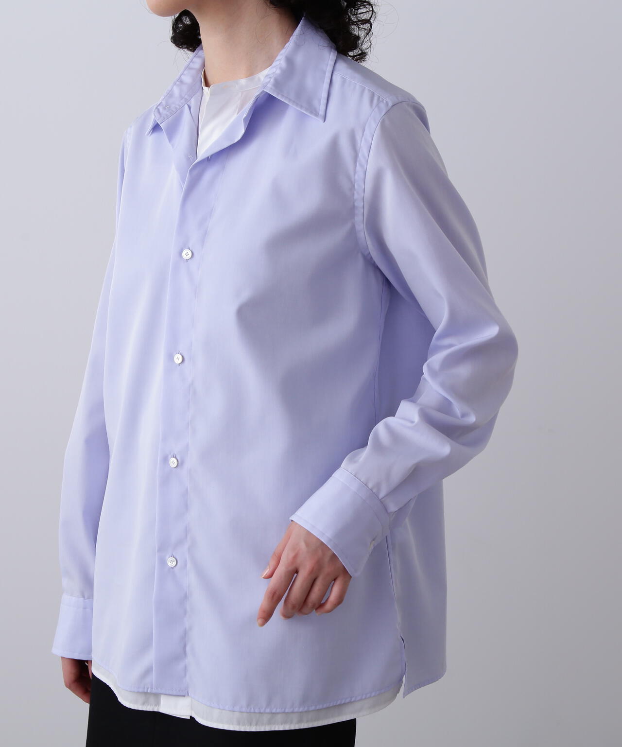 YLEVE / COTTON BROAD CLOTH LAYERED SHIRT