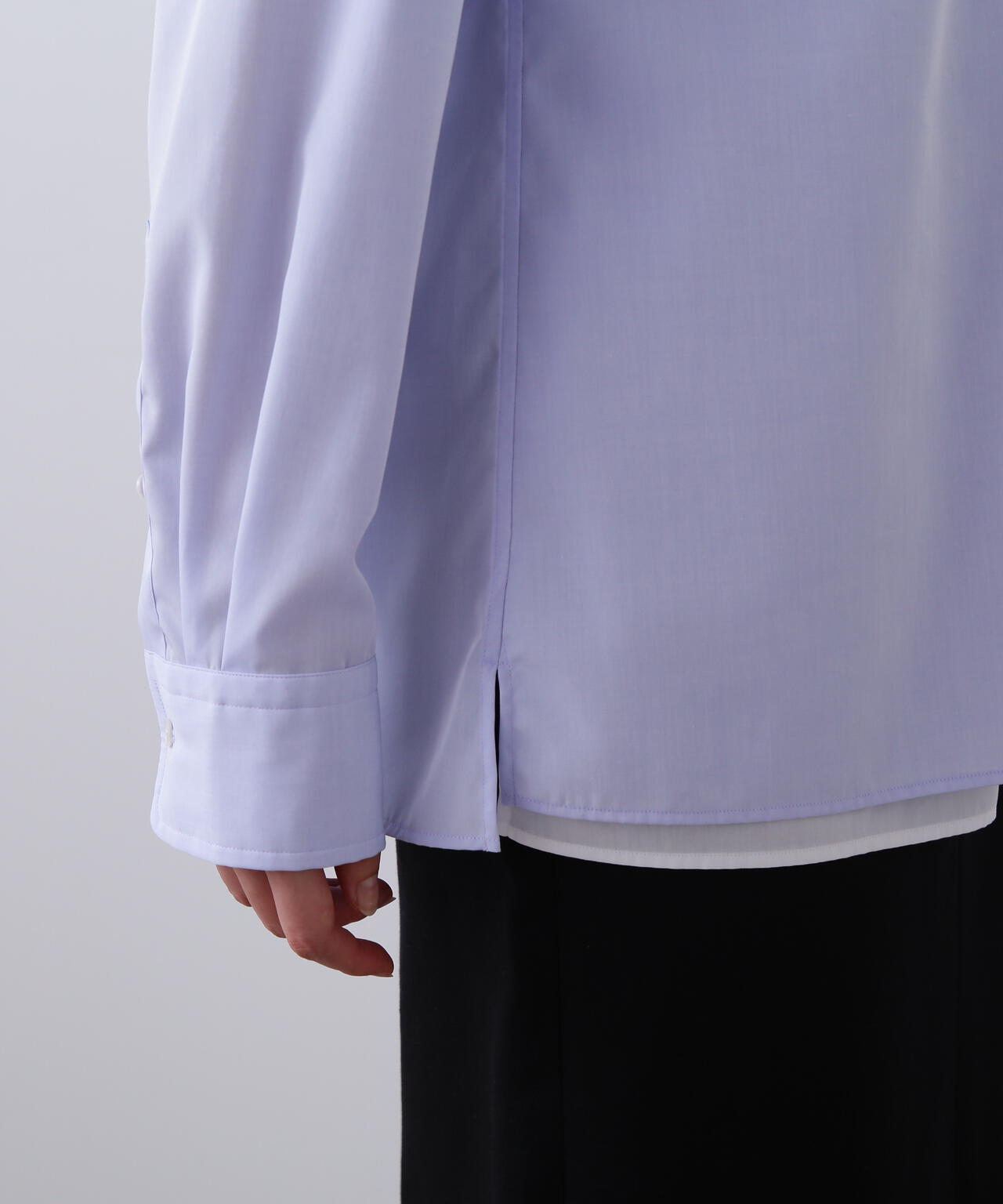 YLEVE / COTTON BROAD CLOTH LAYERED SHIRT