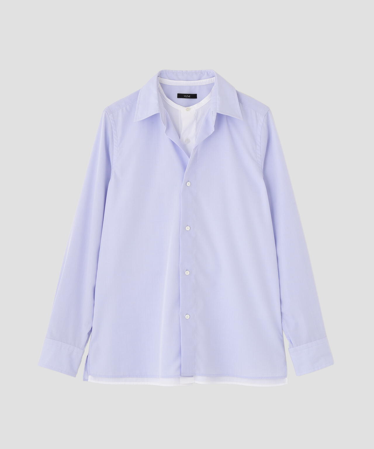 YLEVE / COTTON BROAD CLOTH LAYERED SHIRT