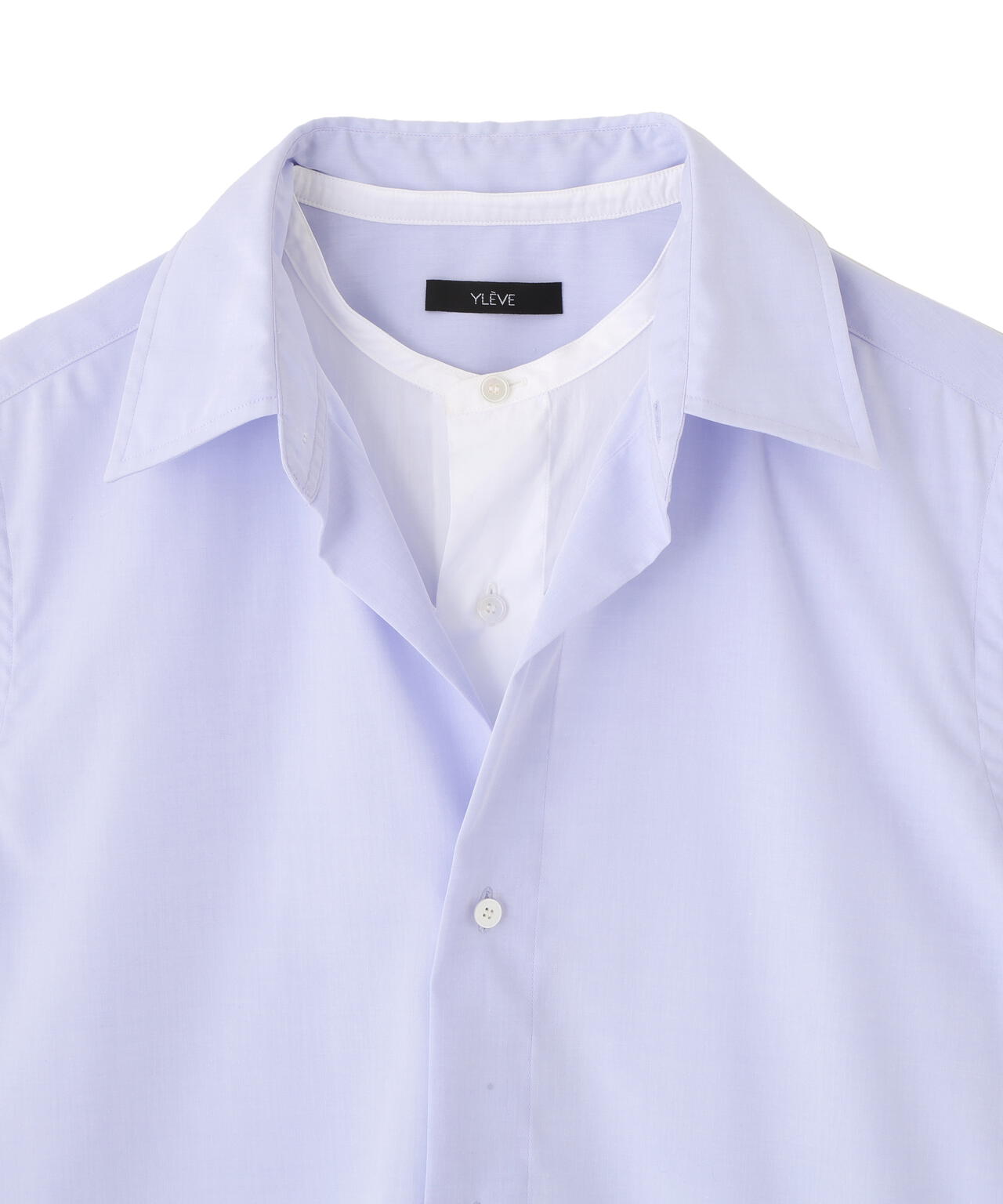 YLEVE / COTTON BROAD CLOTH LAYERED SHIRT