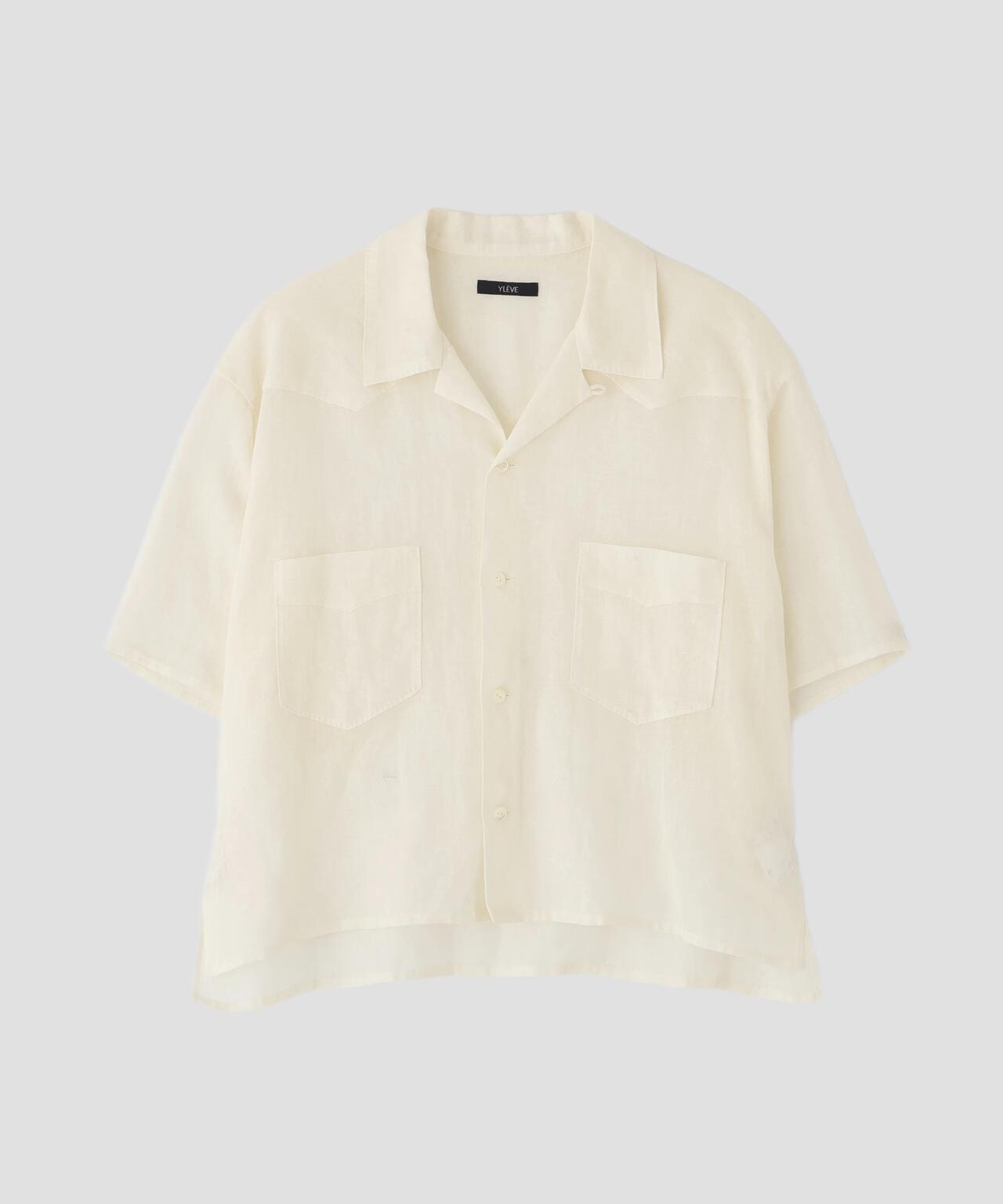 YLEVE / COTTON RAMIE VOILE HAND STITCH SHIRT