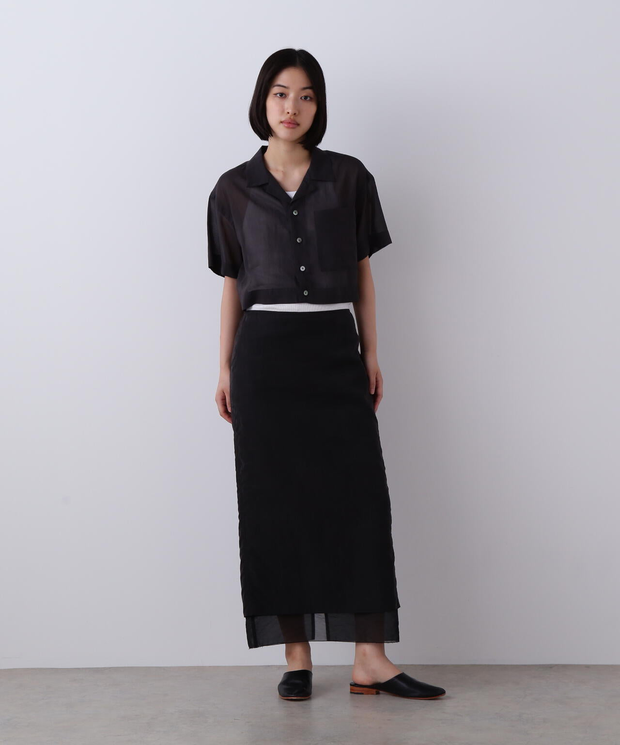 YLEVE / COTTON VOILE LAWN SHORT SLEEVE SHIRT