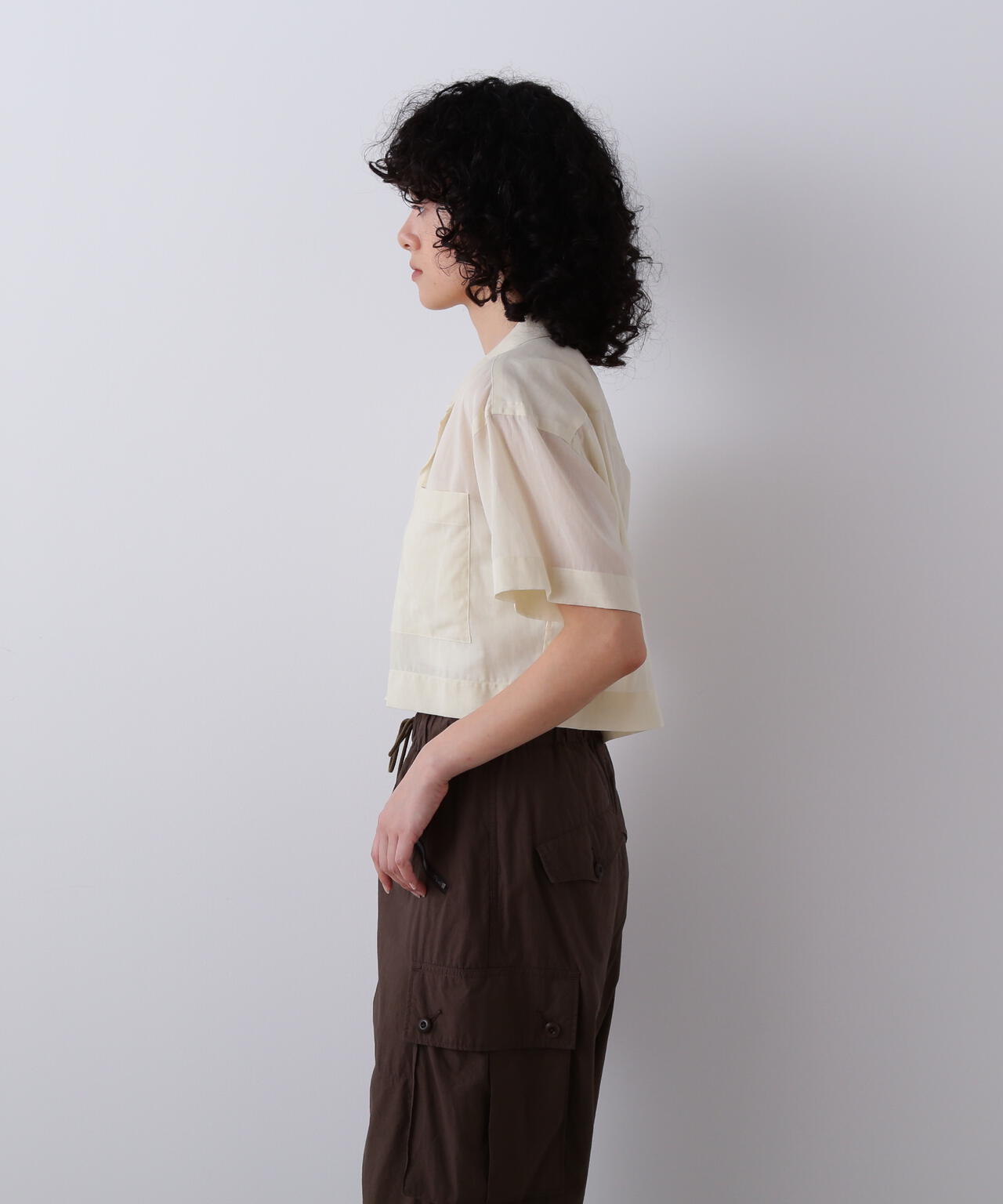 YLEVE / COTTON VOILE LAWN SHORT SLEEVE SHIRT