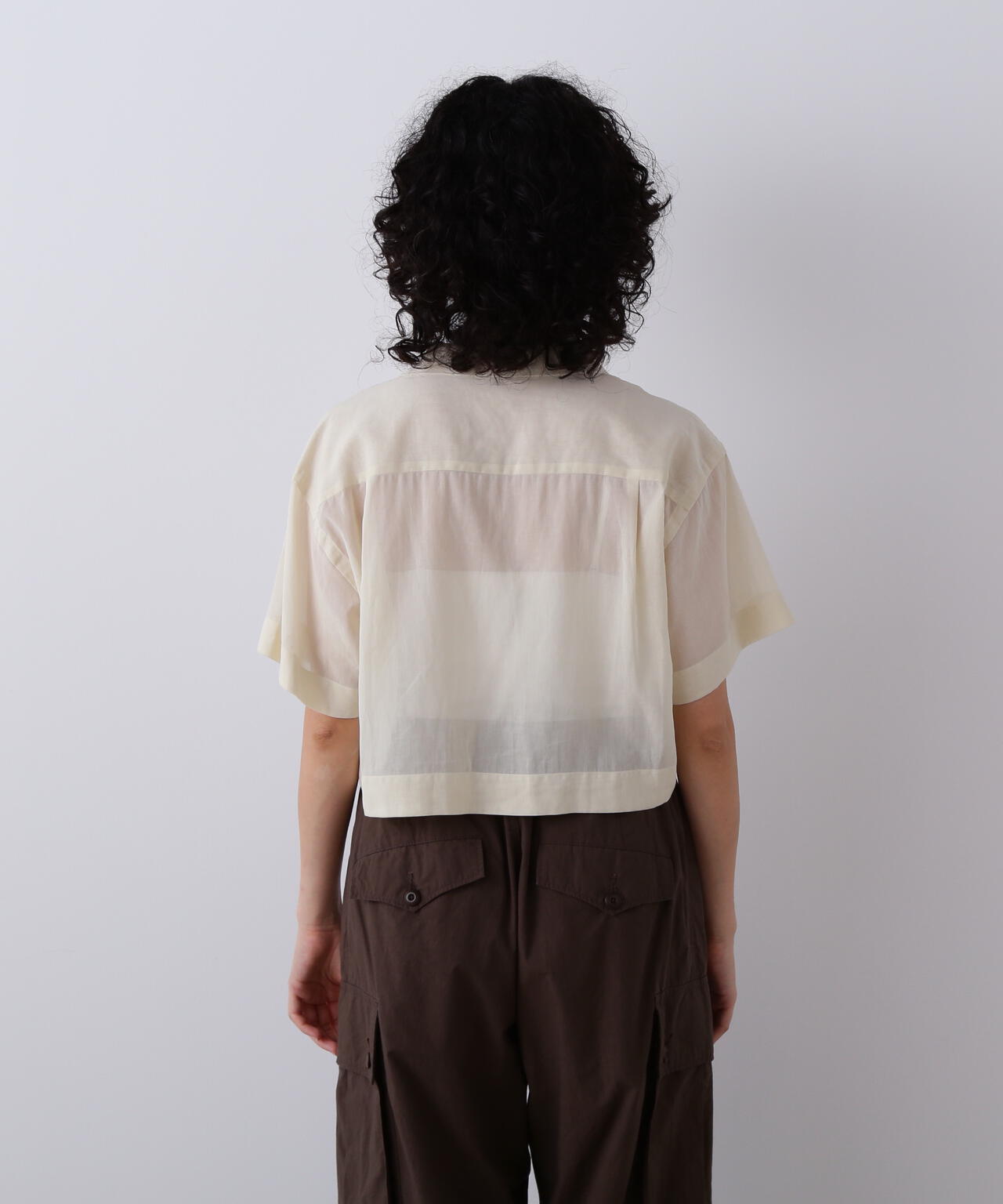 YLEVE / COTTON VOILE LAWN SHORT SLEEVE SHIRT