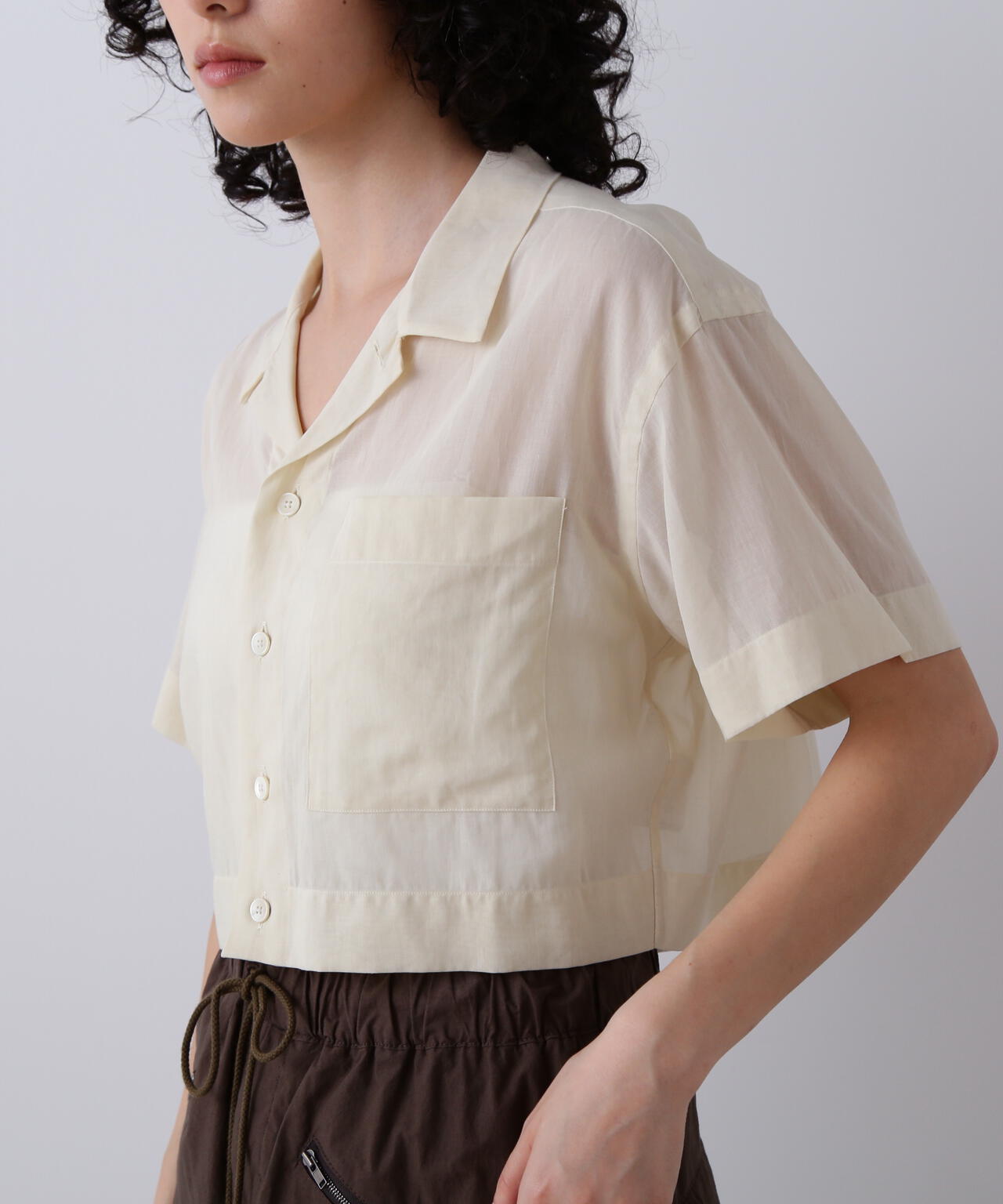 YLEVE / COTTON VOILE LAWN SHORT SLEEVE SHIRT