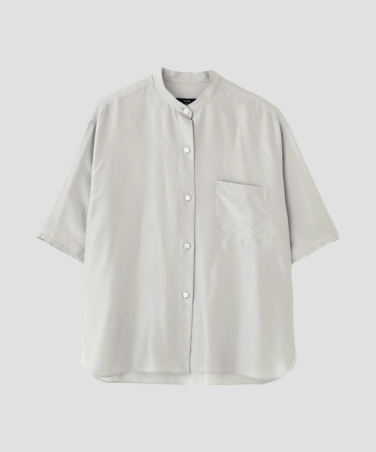YLEVE / SILK HABUTAE SHORT SLEEVE SHIRT
