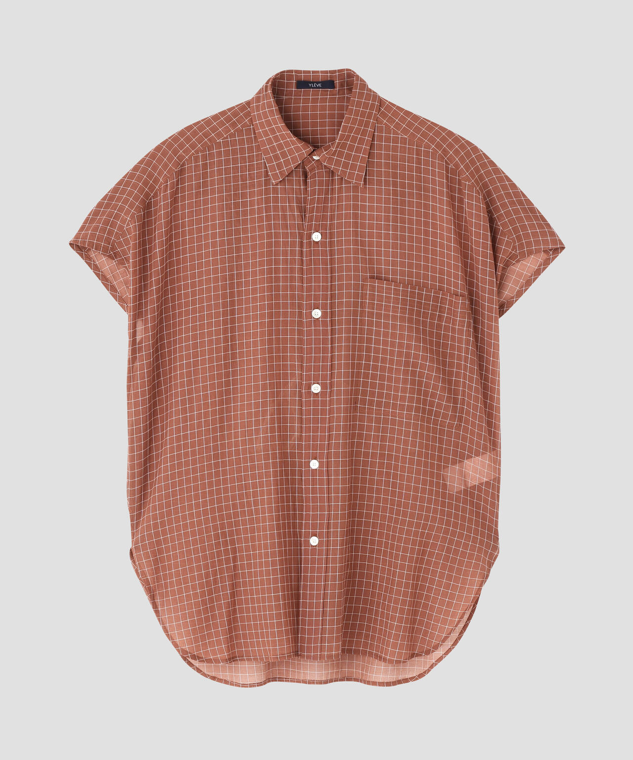 YLEVE / COTTON SILK CHECK SHIRT