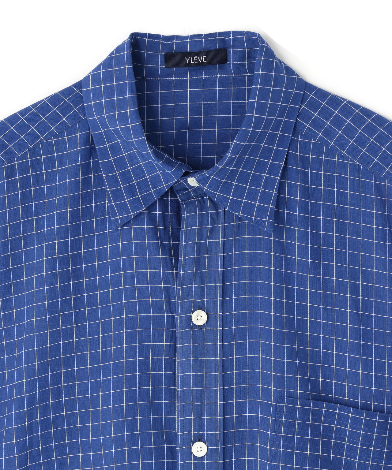 YLEVE / COTTON SILK CHECK SHIRT