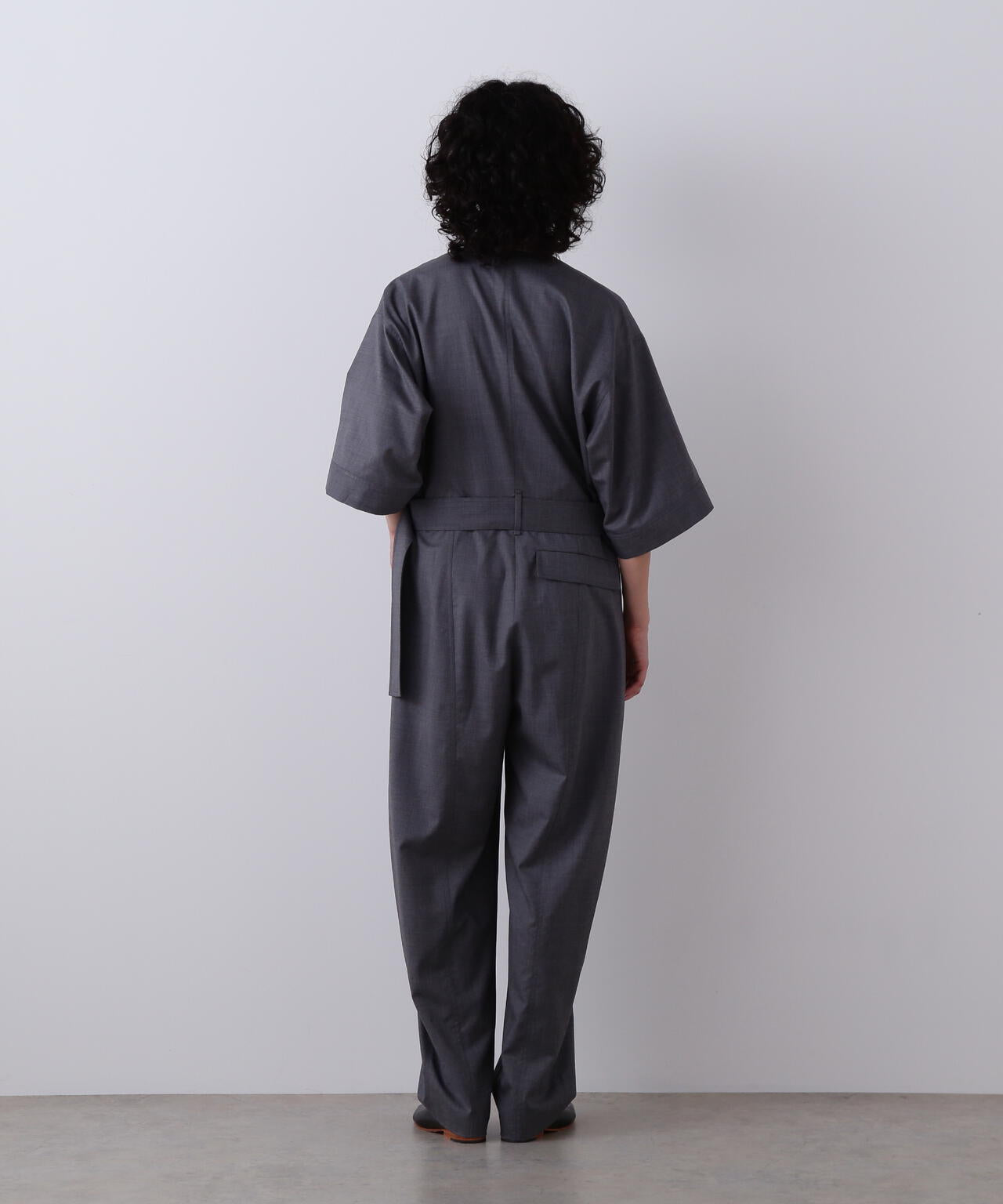 YLEVE / SUPER120'S CHAMBRAY WOOL ALL IN ONE