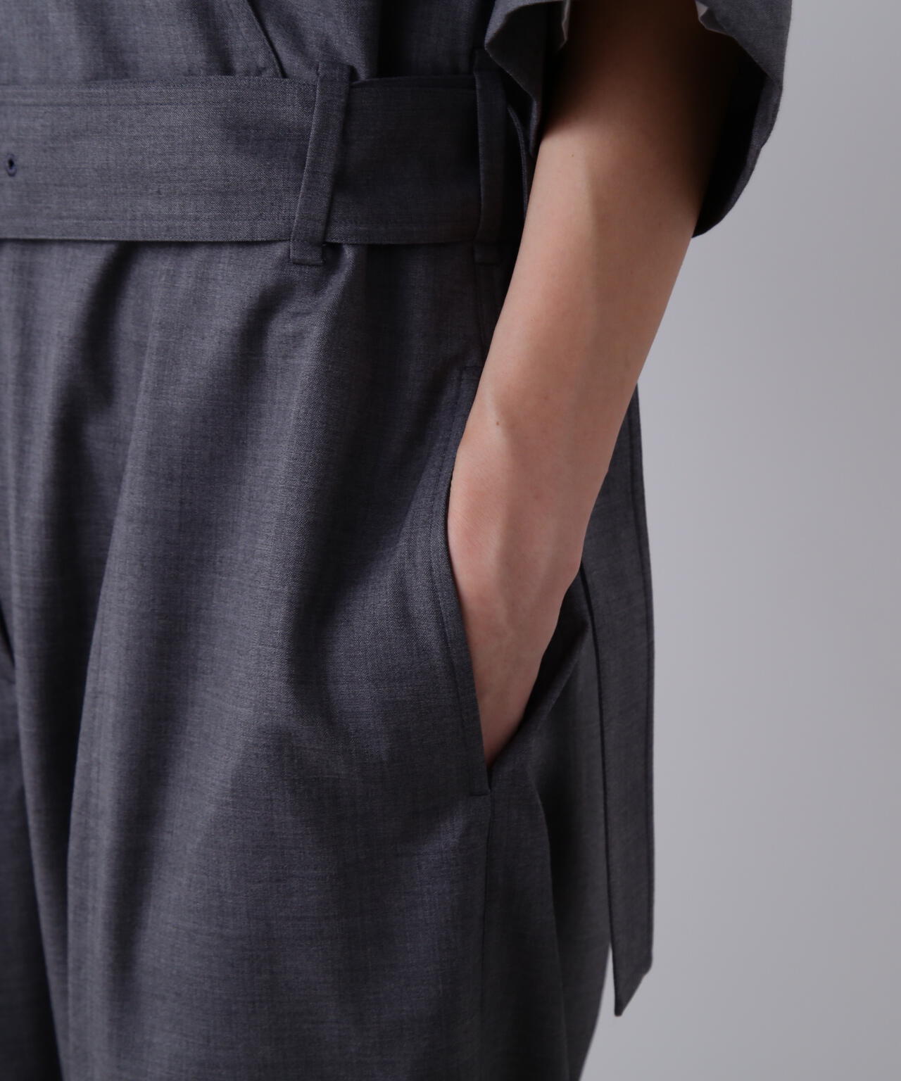 YLEVE / SUPER120'S CHAMBRAY WOOL ALL IN ONE