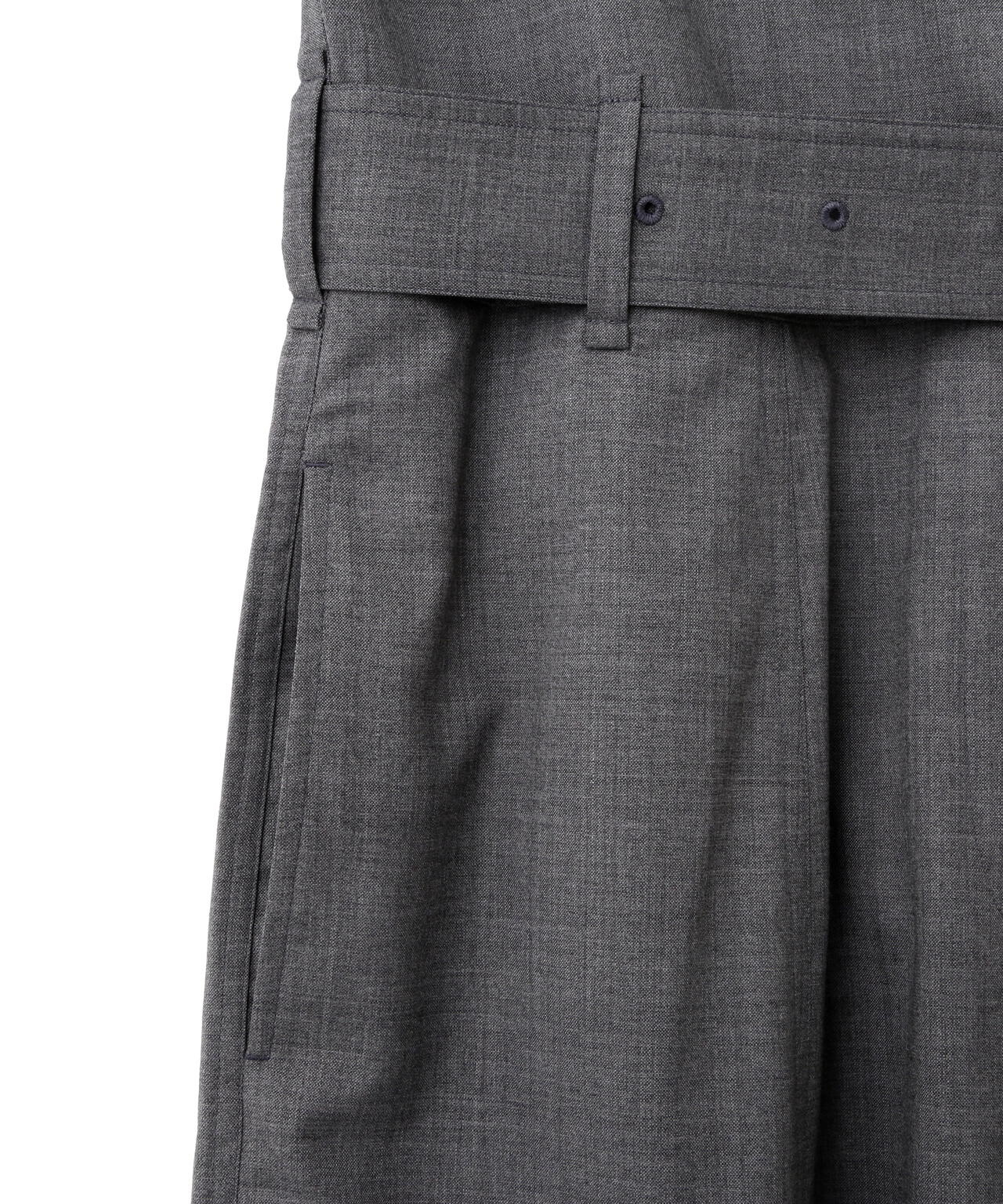 YLEVE / SUPER120'S CHAMBRAY WOOL ALL IN ONE