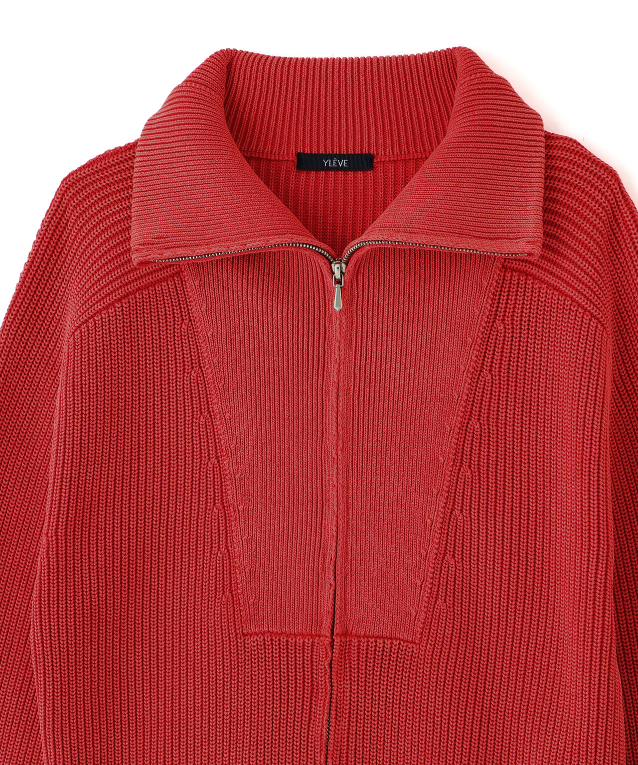 YLEVE / FADED STONEWASH KNIT ZIP PULLOVER