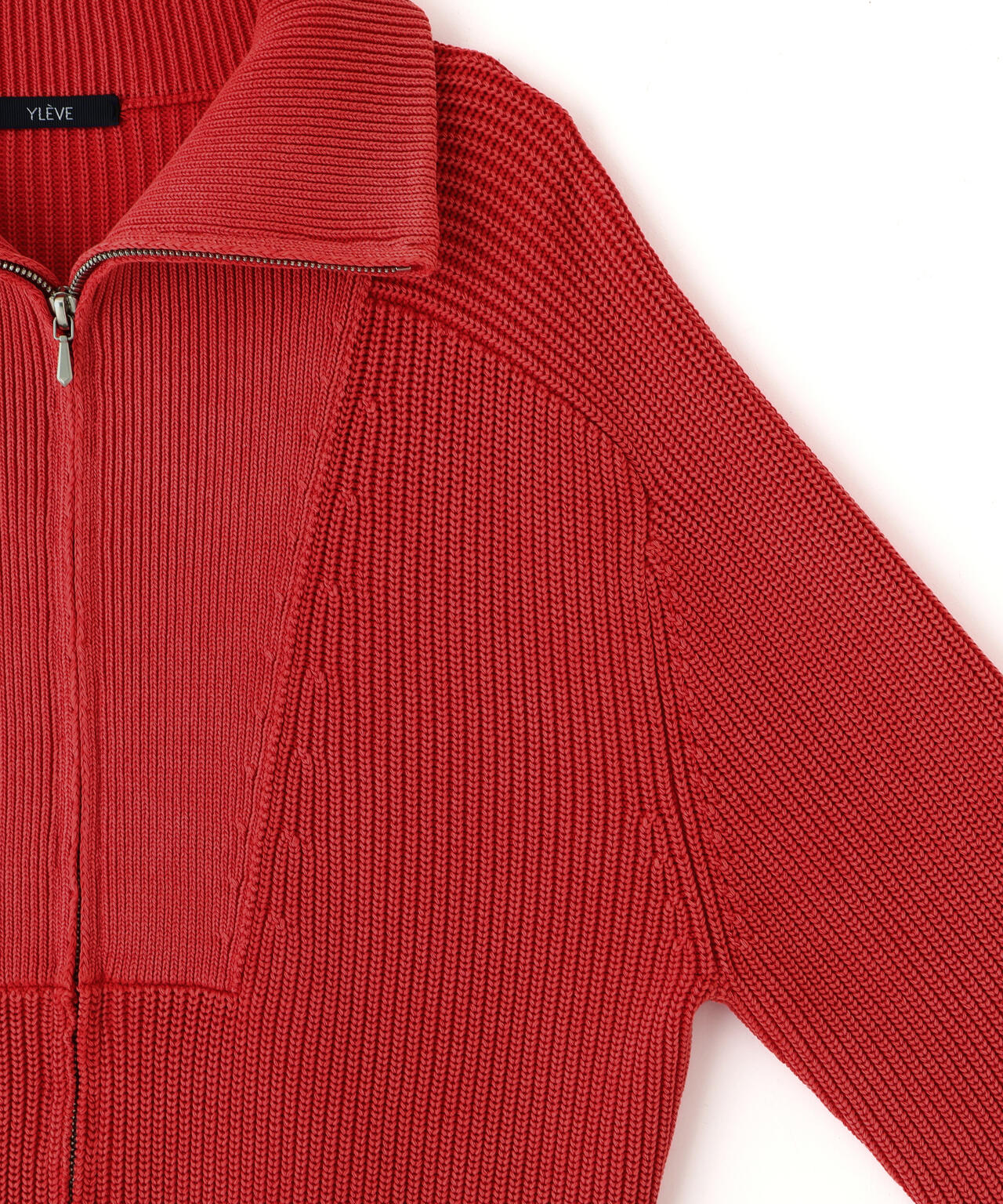 YLEVE / FADED STONEWASH KNIT ZIP PULLOVER