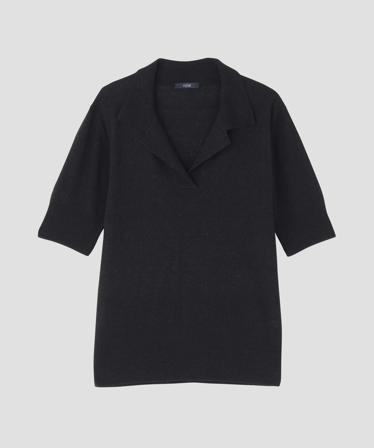 YLEVE / SILK LINEN NEP POLO