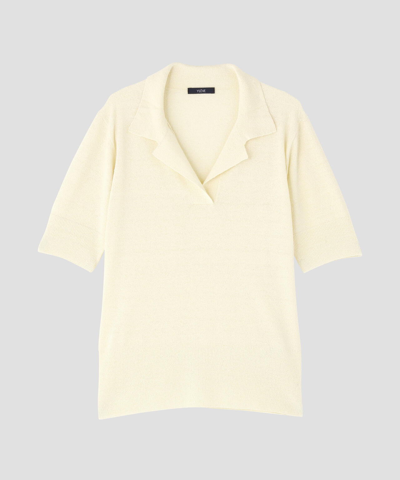 YLEVE / SILK LINEN NEP POLO