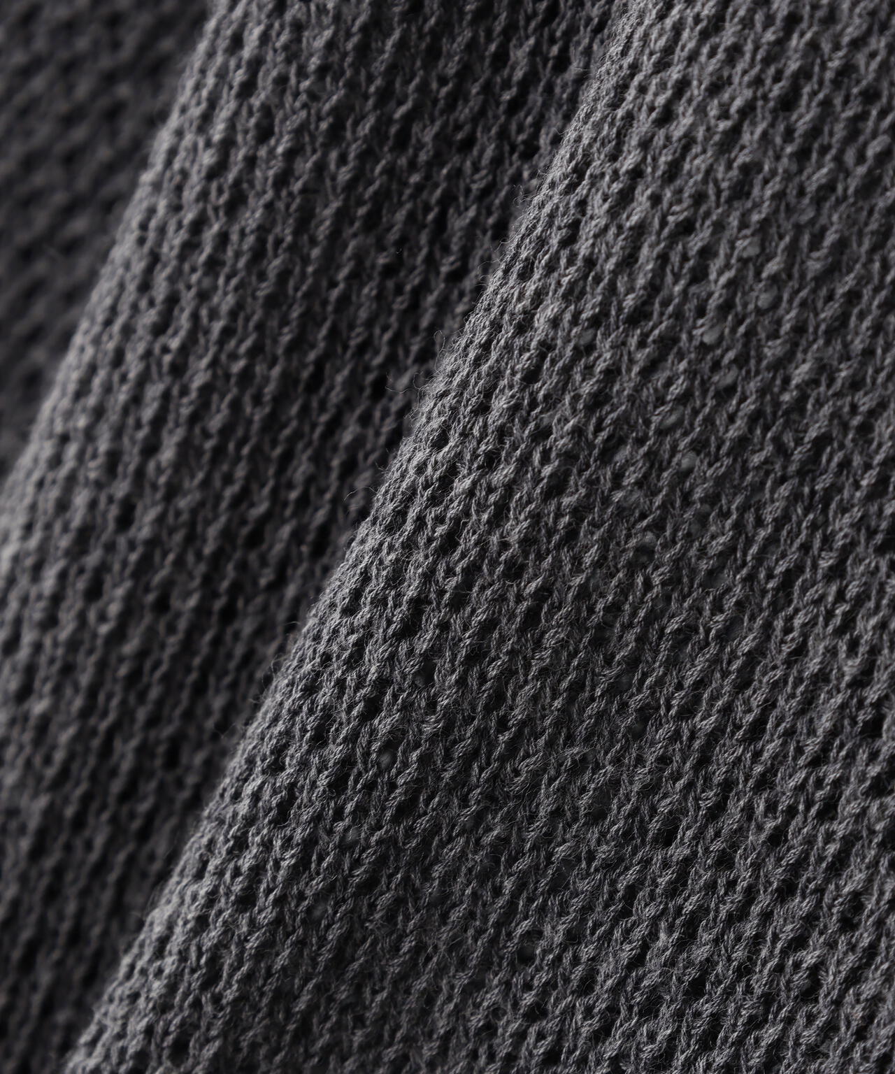 YLEVE / ICE COTTON OPEN COLLAR KNIT