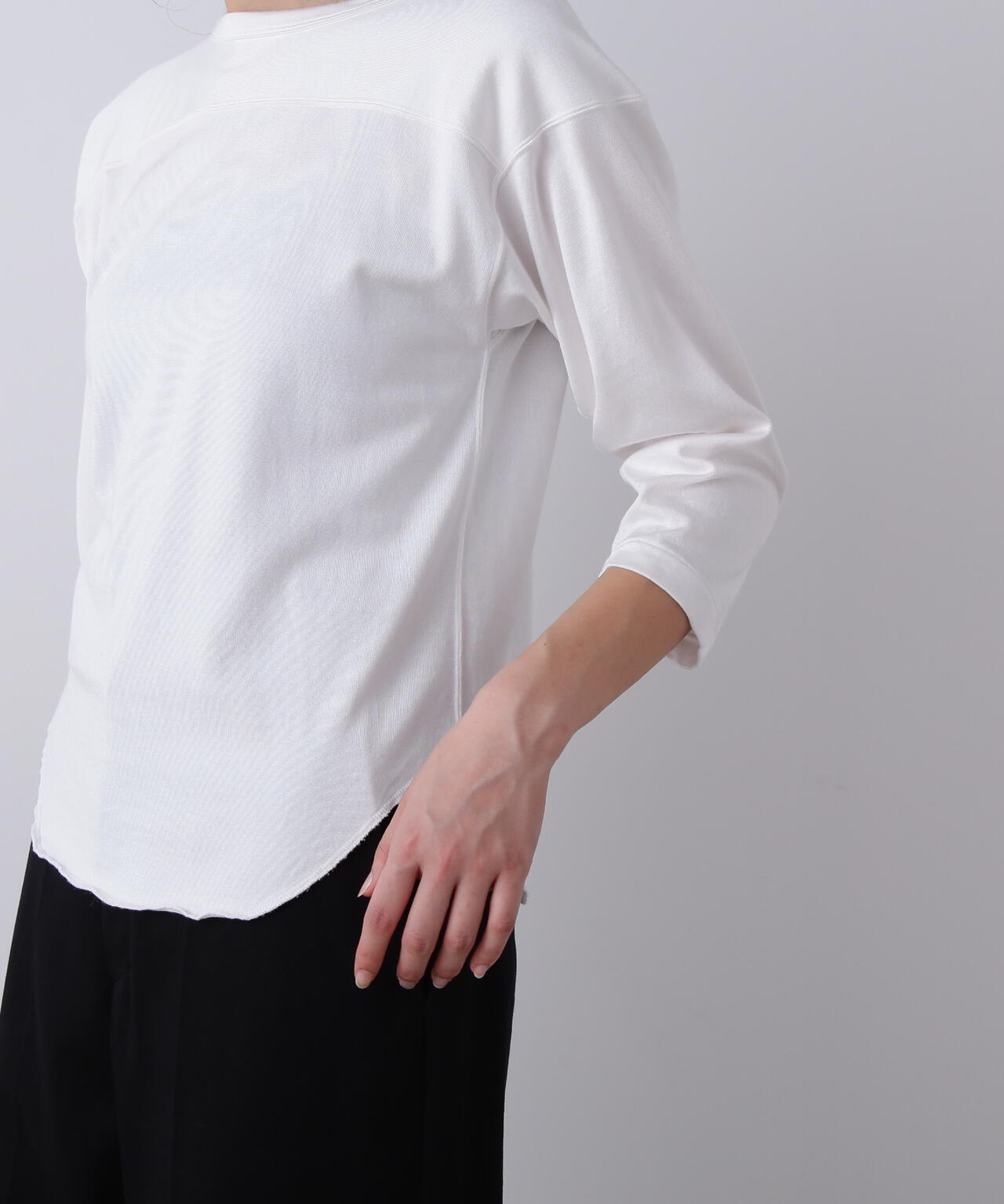 YLEVE / COTTON RAYON PIGMENT DYE FOOTBALL PULLOVER