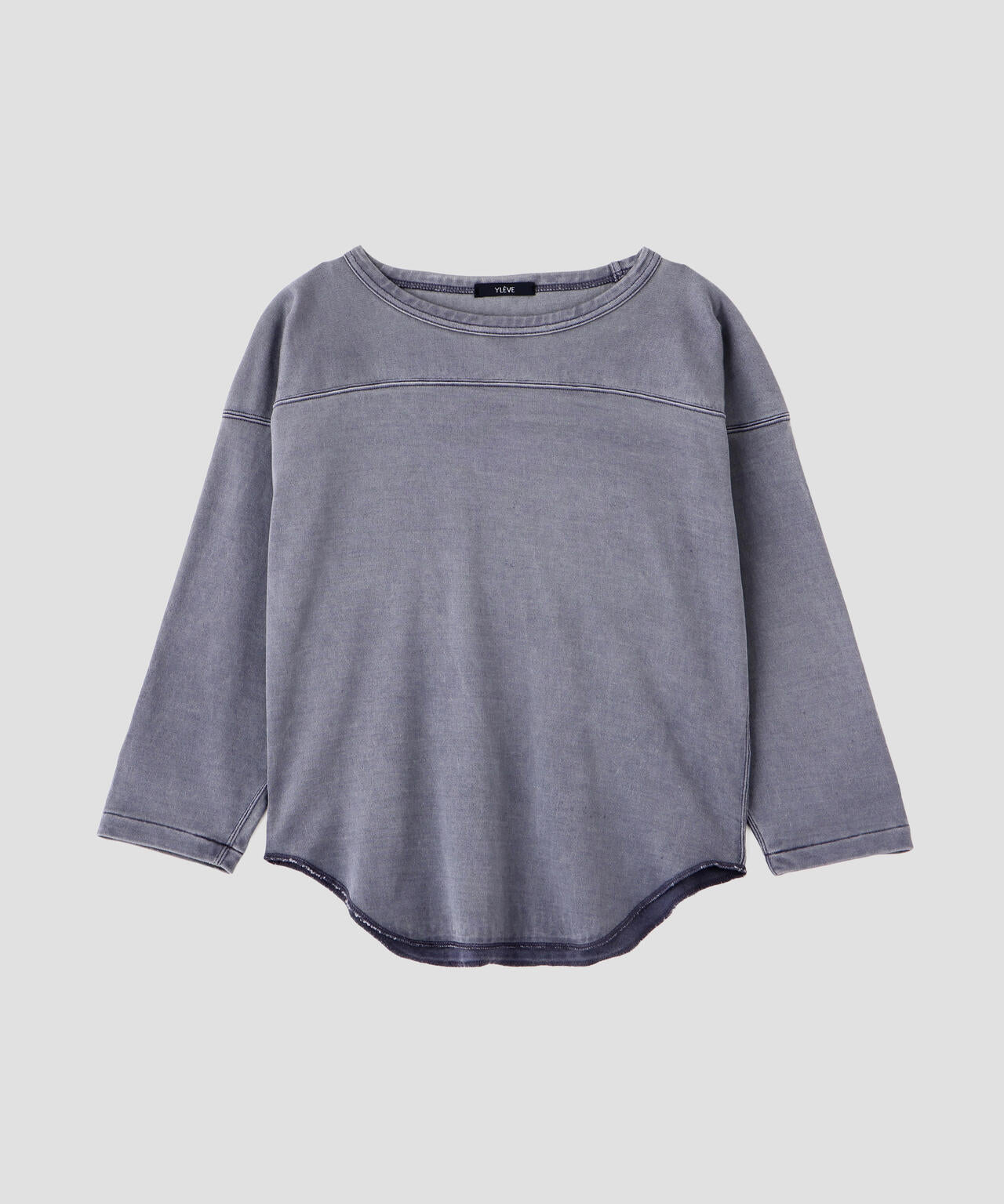 YLEVE / COTTON RAYON PIGMENT DYE FOOTBALL PULLOVER