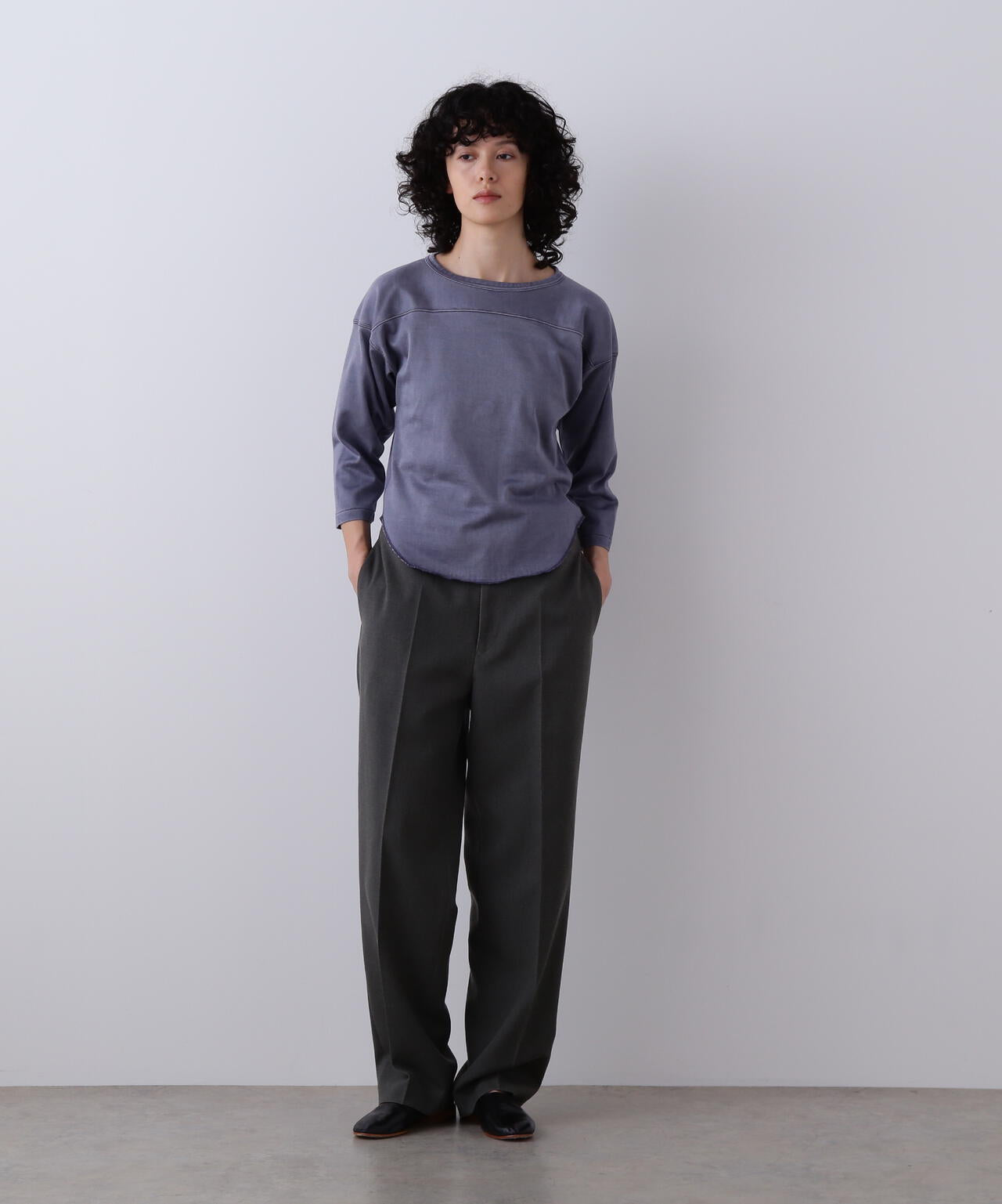 YLEVE / COTTON RAYON PIGMENT DYE FOOTBALL PULLOVER