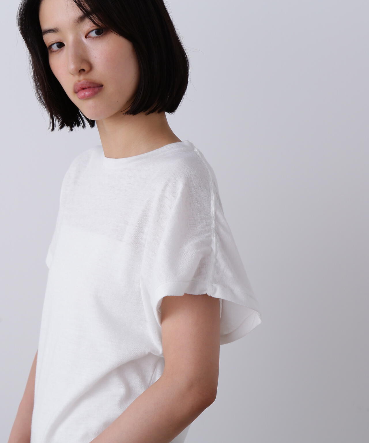 YLEVE / TETRON COTTON SLUB YARN JERSEY SLEEVELESS PULLOVER