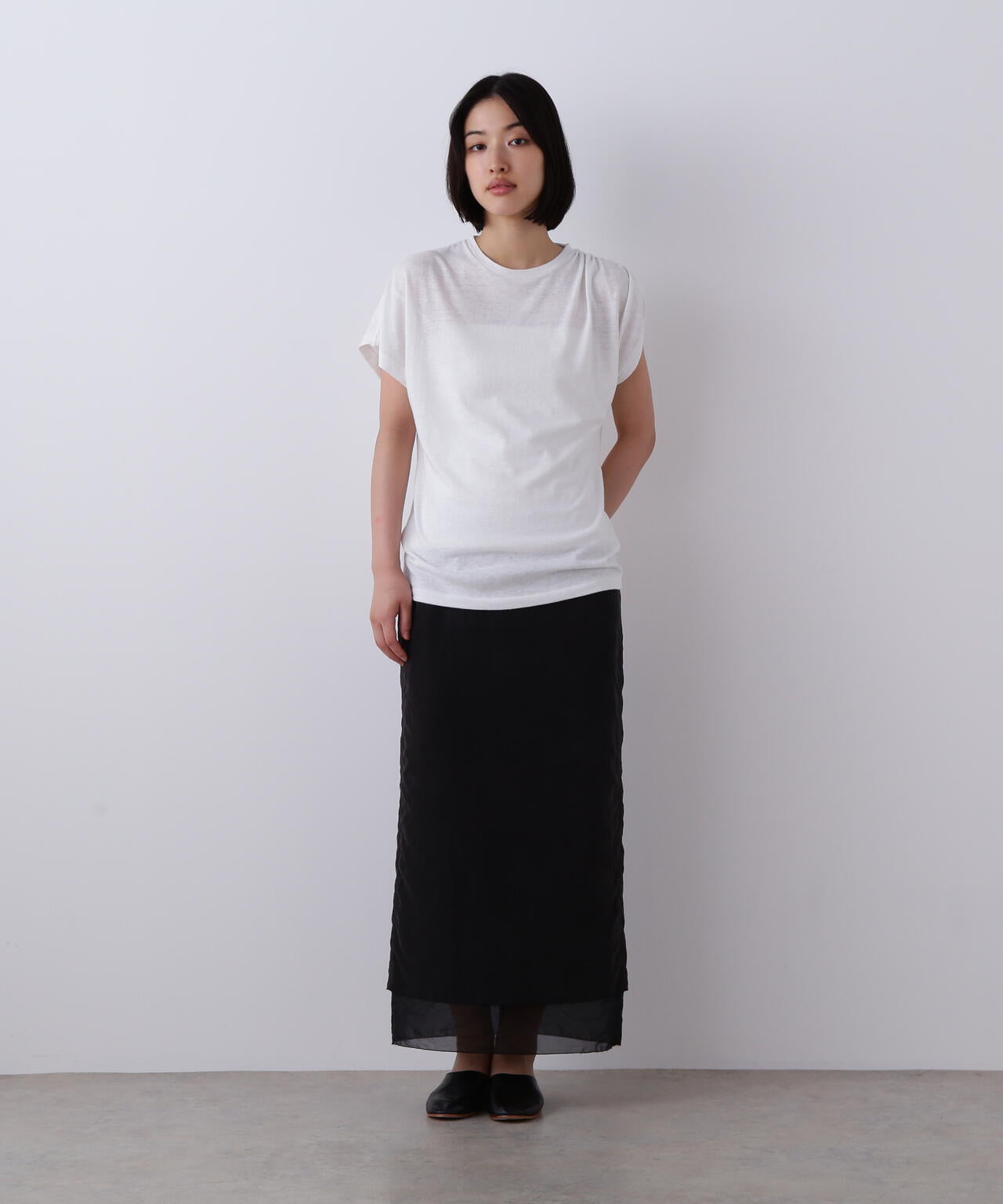 YLEVE / TETRON COTTON SLUB YARN JERSEY SLEEVELESS PULLOVER