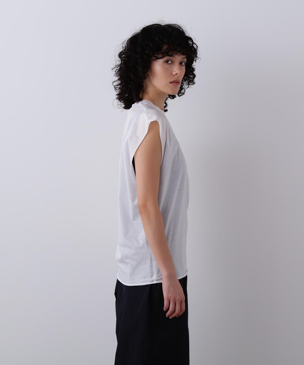 YLEVE / COTTON SHEER JERSEY SLEEVELESS