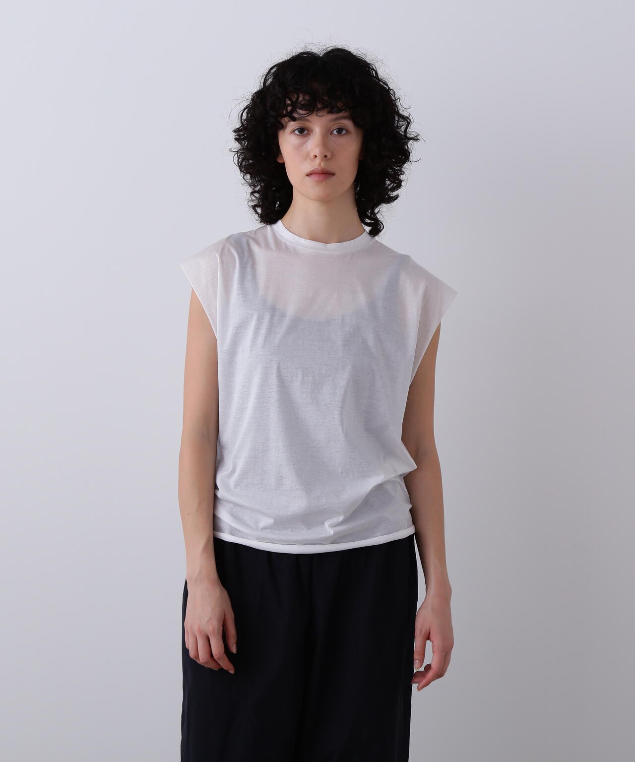 YLEVE / COTTON SHEER JERSEY SLEEVELESS