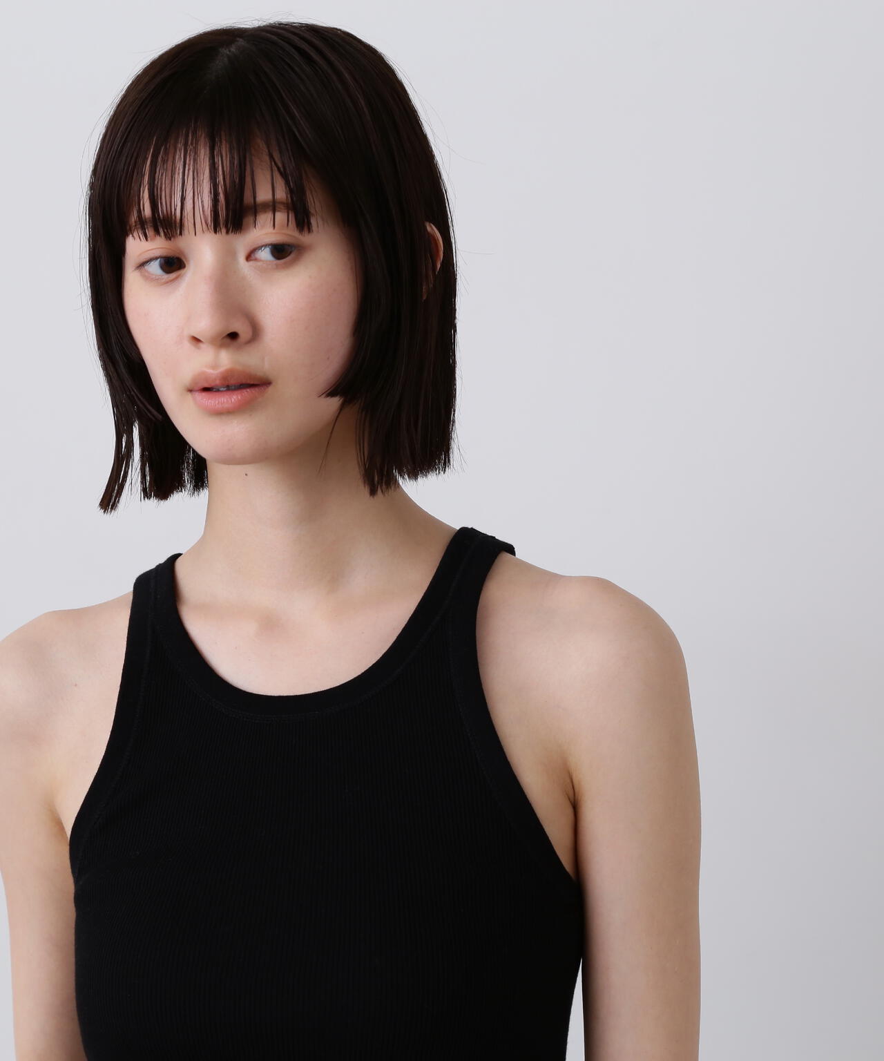 YLEVE / ORGANIC COTTON LOOP-WHEELED RIB TANK TOP