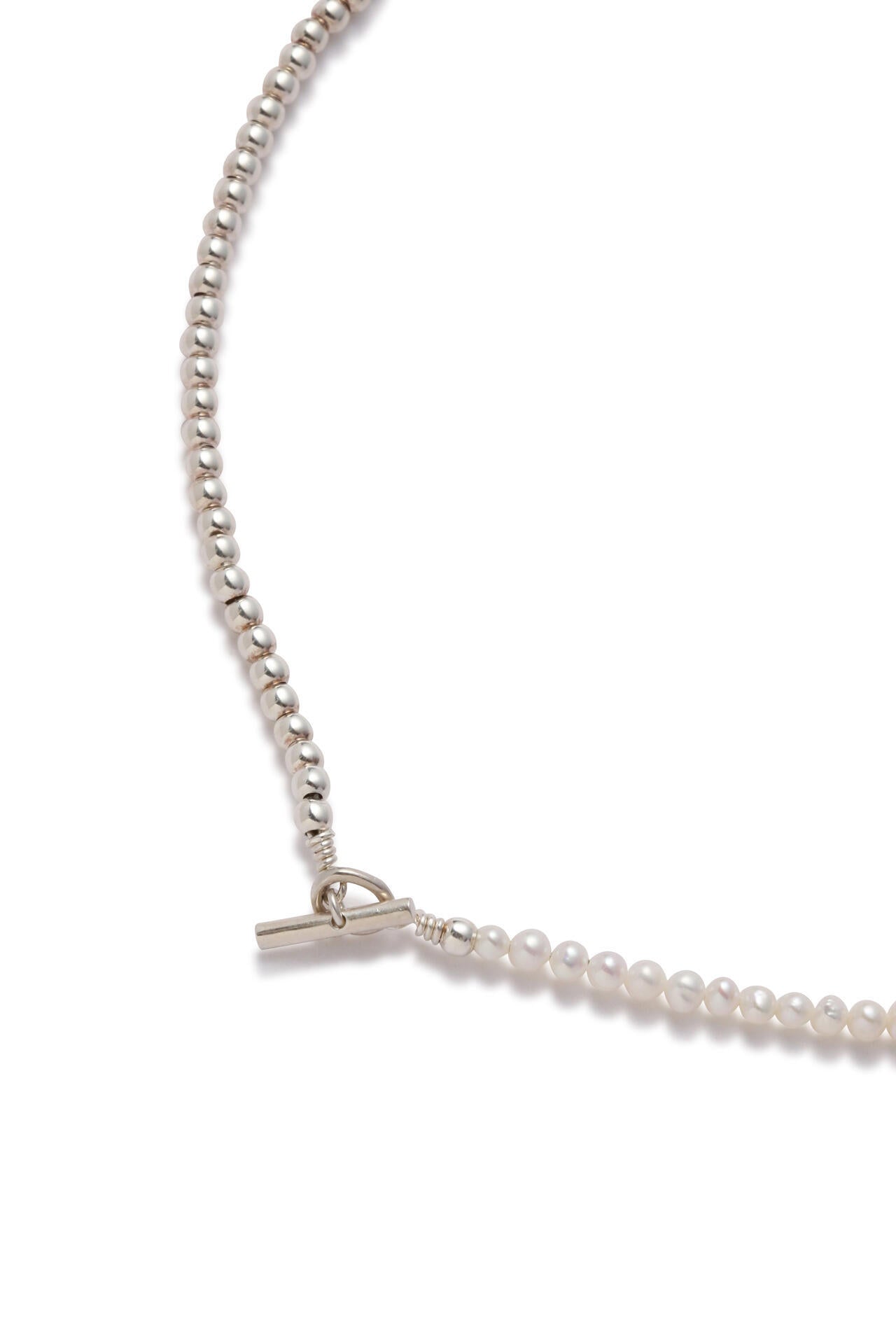 YLEVE / PEARL×SILVER LONG NECKLACE 90cm