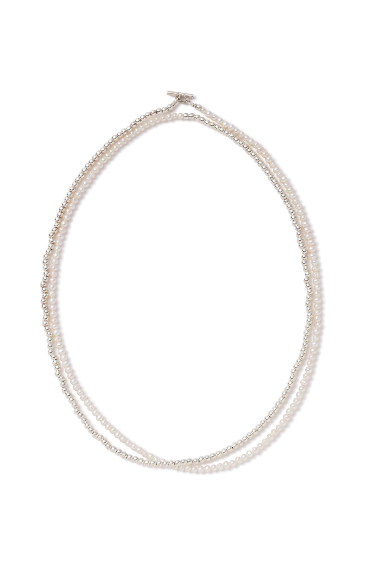 YLEVE / PEARL×SILVER LONG NECKLACE 90cm