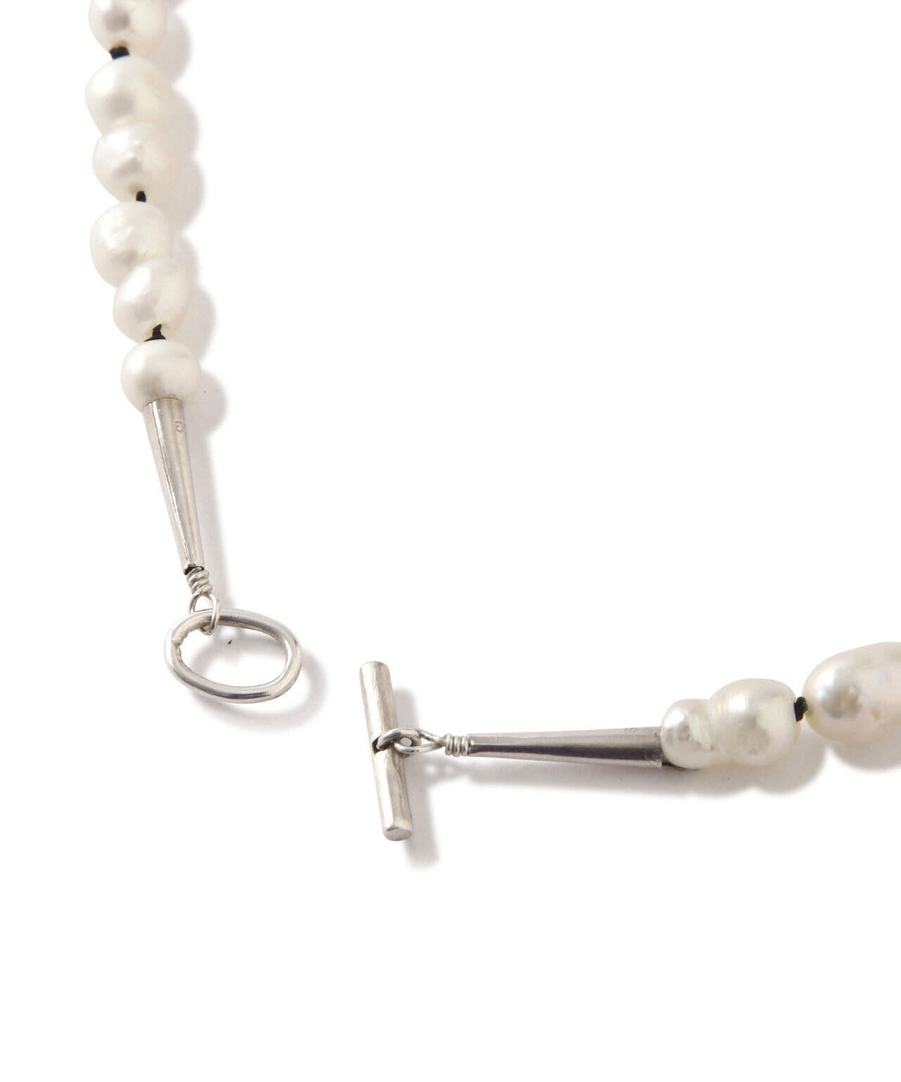 YLEVE / MIX PEARL NECKLACE KNOT 37cm