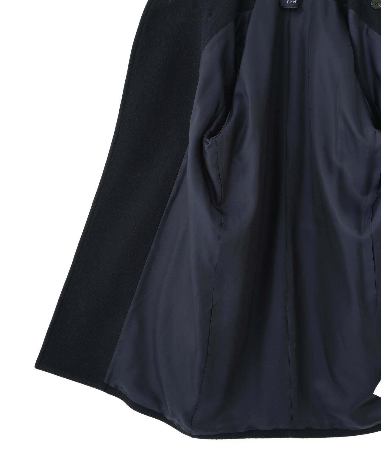 YLEVE / BLANKET-BRUSHED WOOL LONG COAT