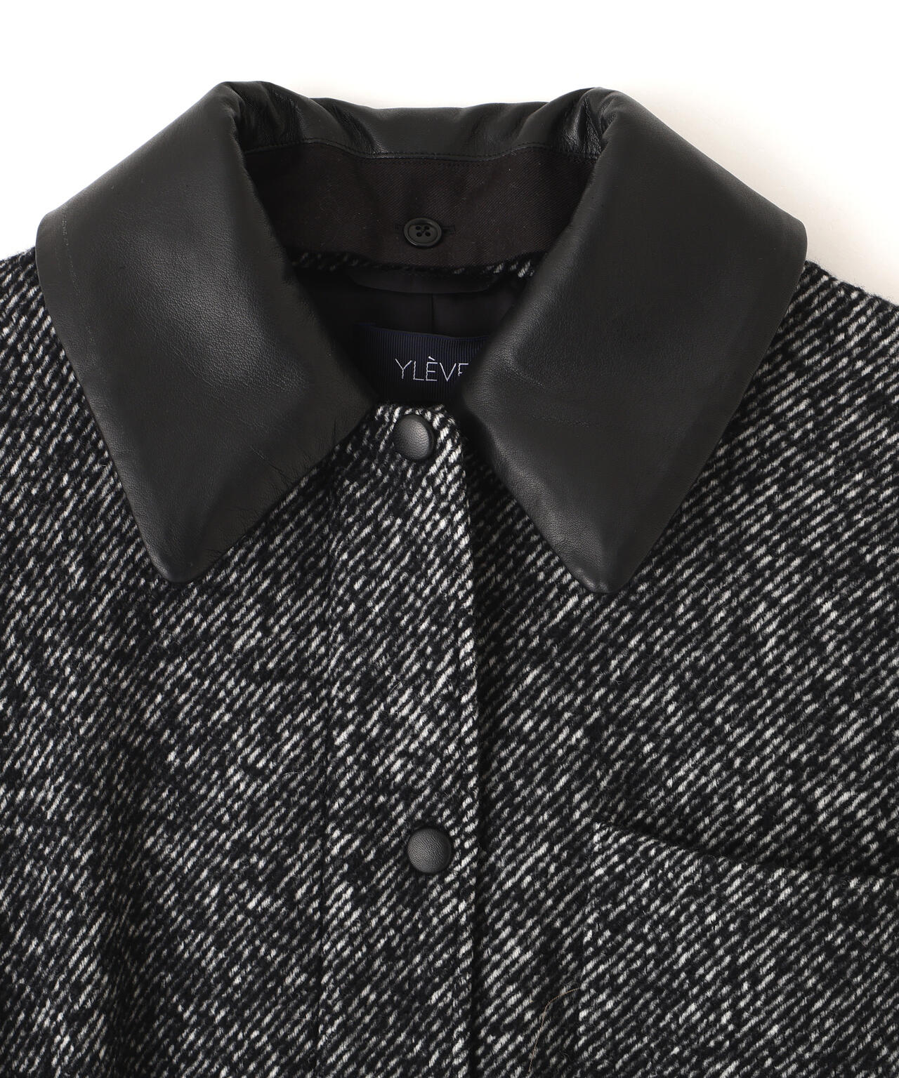 YLEVE / NEPPED TWEED COVERALL JACKET