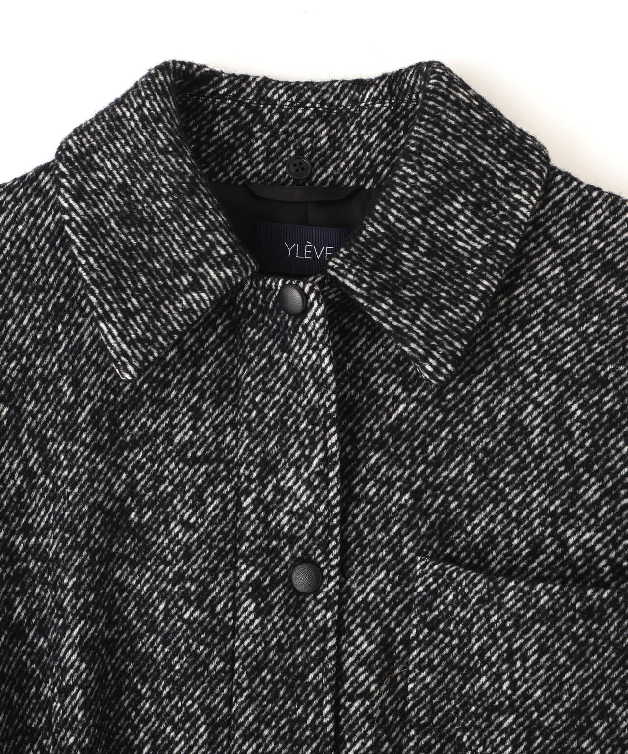 YLEVE / NEPPED TWEED COVERALL JACKET